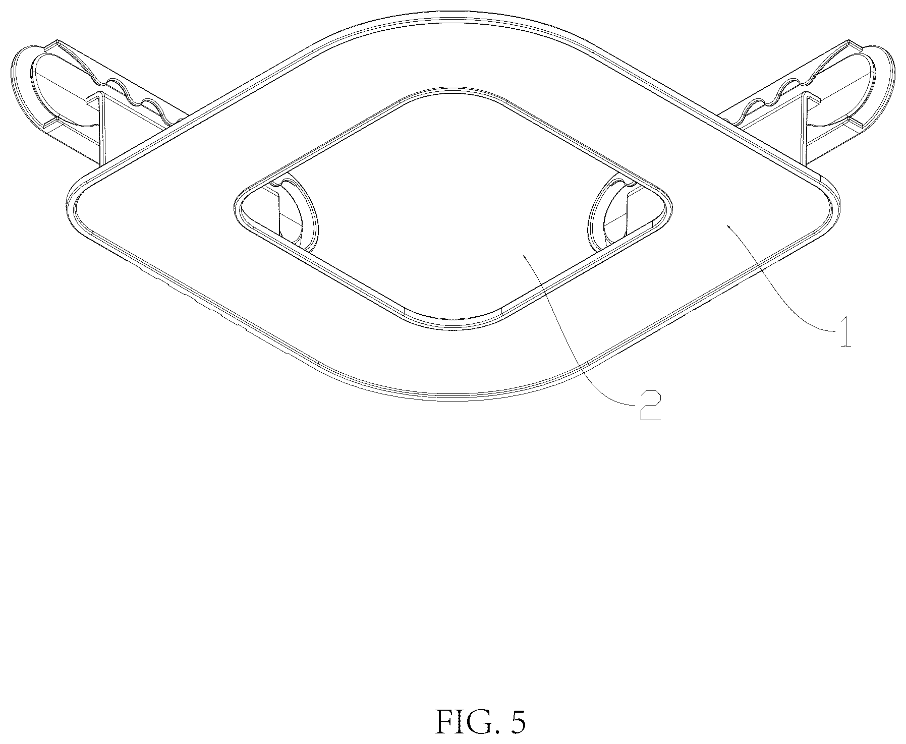 Patent US12599247 Figure 5 – Universal bed sheet retaining device