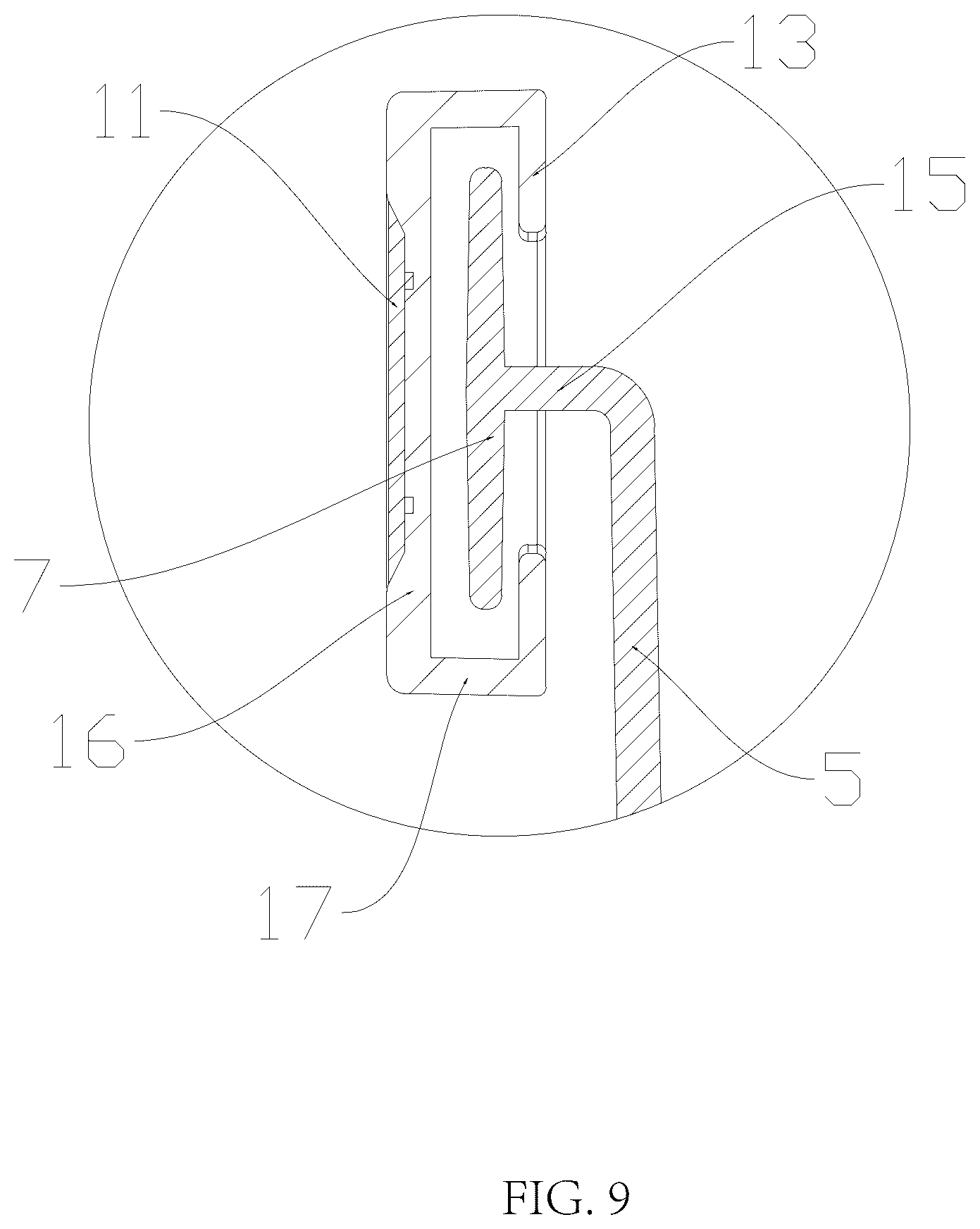 Patent US12599247 Figure 9 – Universal bed sheet retaining device