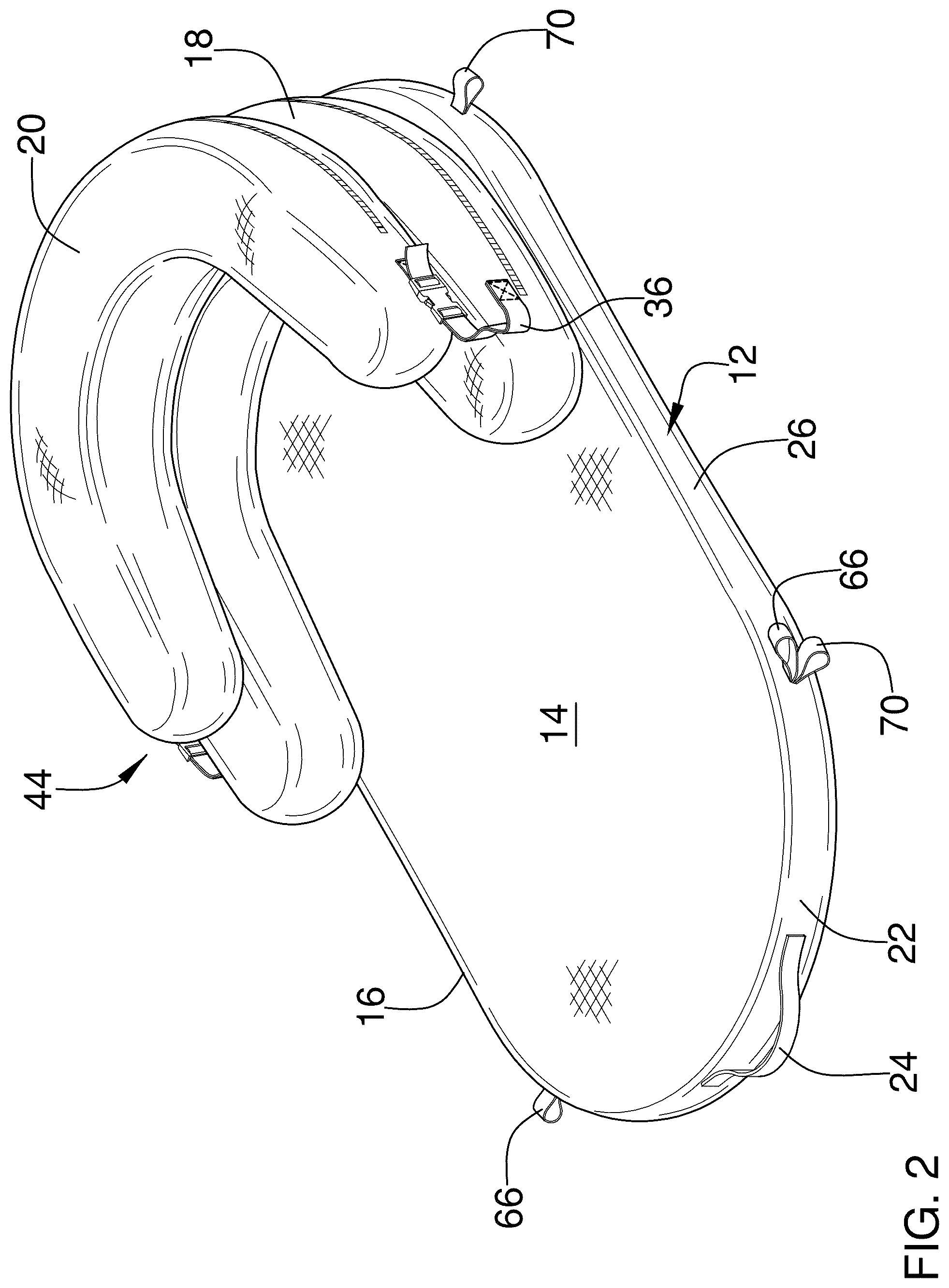 Patent US12599250 Figure 2 – Multiple position infant support system