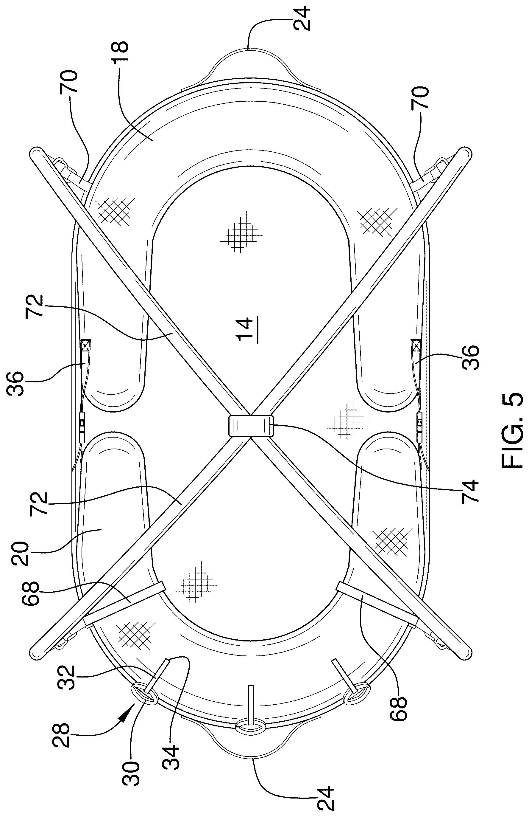 Patent US12599250 Figure 5 – Multiple position infant support system