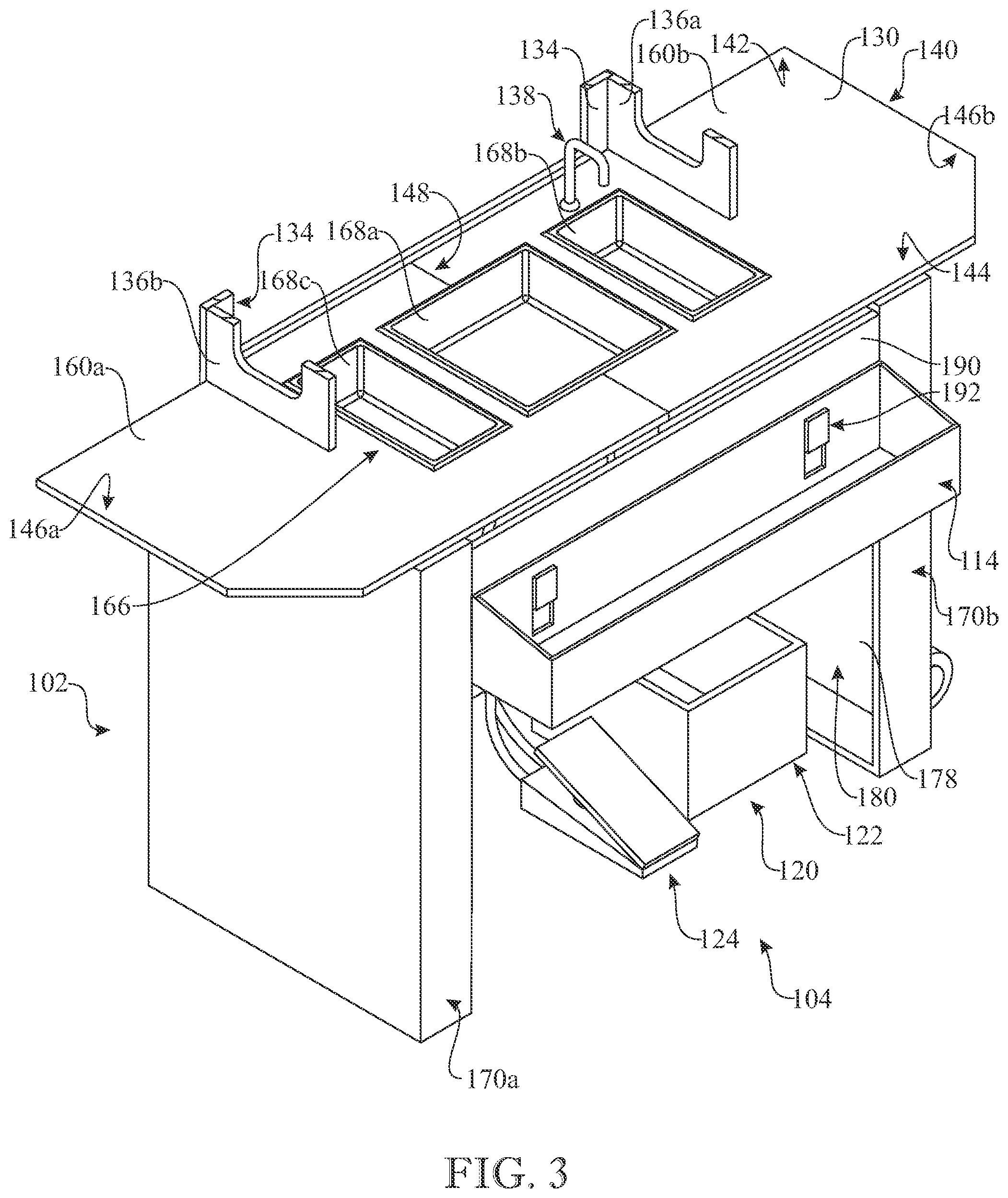 Patent US12599253 Figure 3 – Collapsible bar assembly