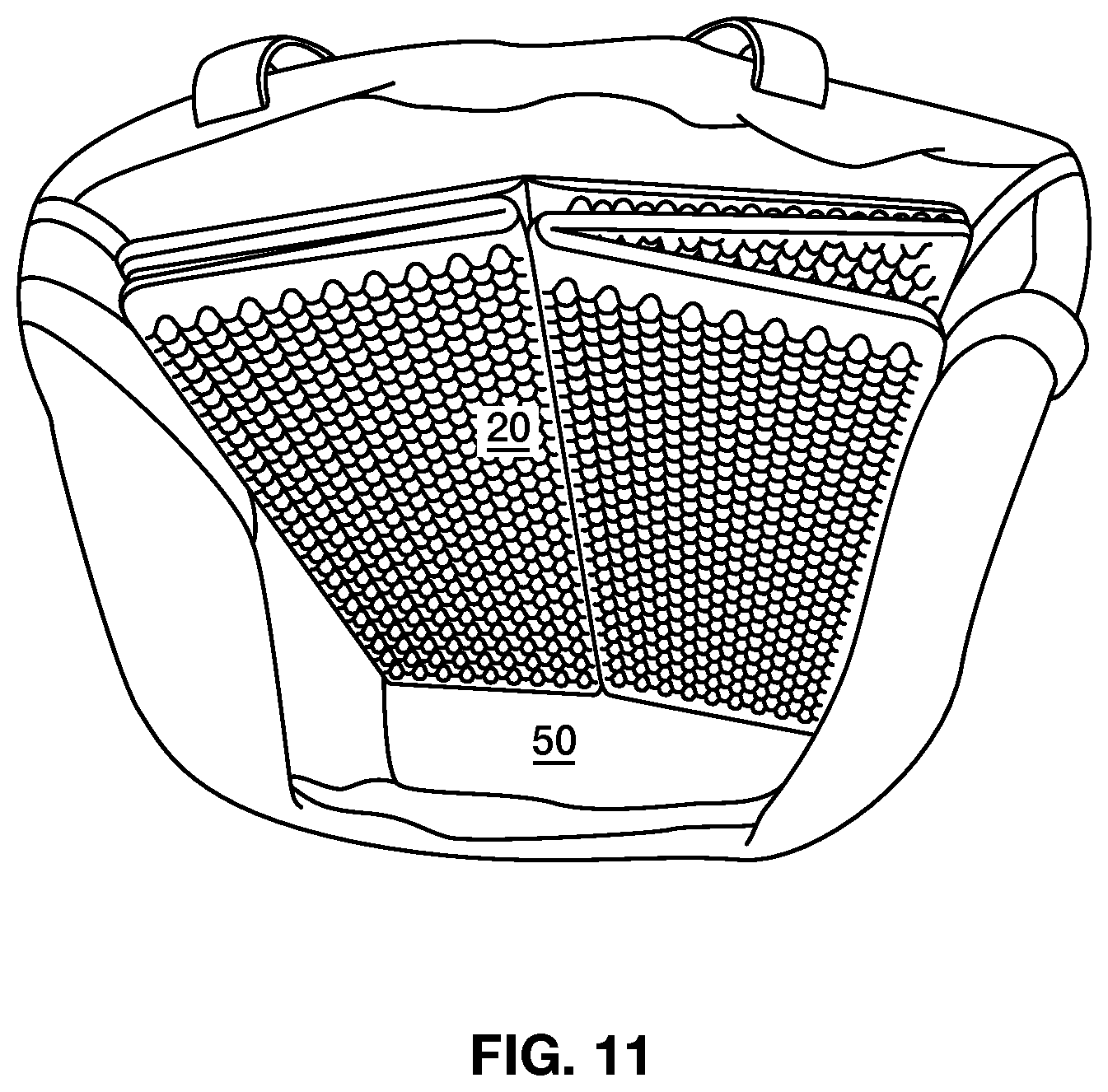 Patent US12599256 Figure 9 – Lightweight sleeping pad system having separable and dissimilar segments, and method of using