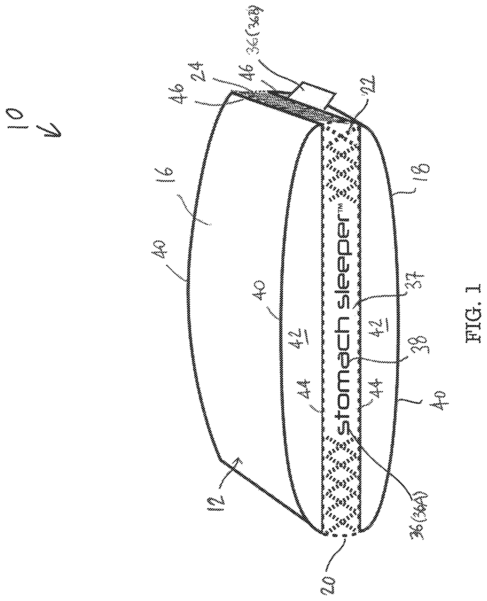 Patent US12599257 Figure 1 – Pillow with gusset and open cell construction