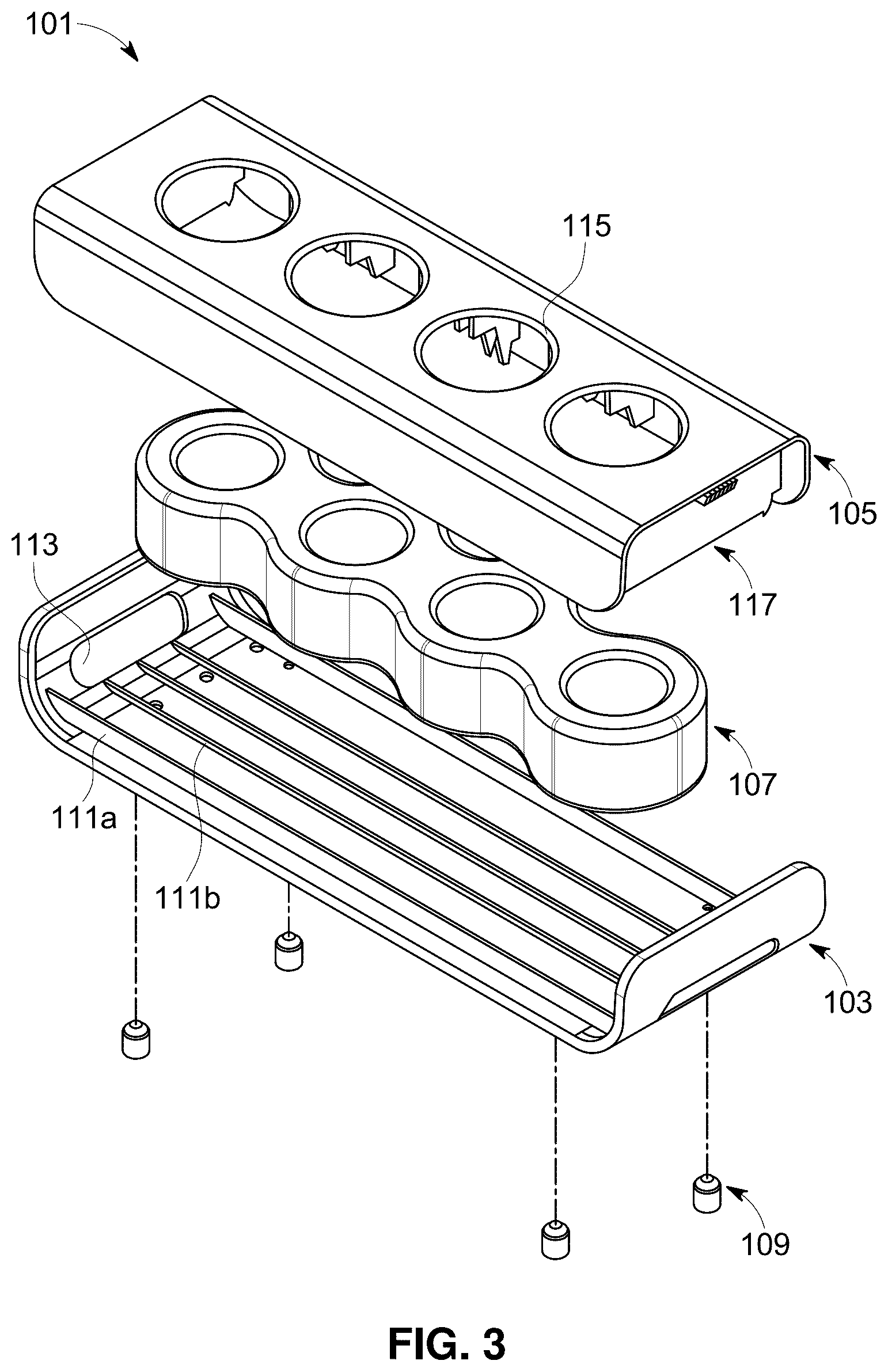 Patent US12599261 Figure 2 – Beverage flight cooler
