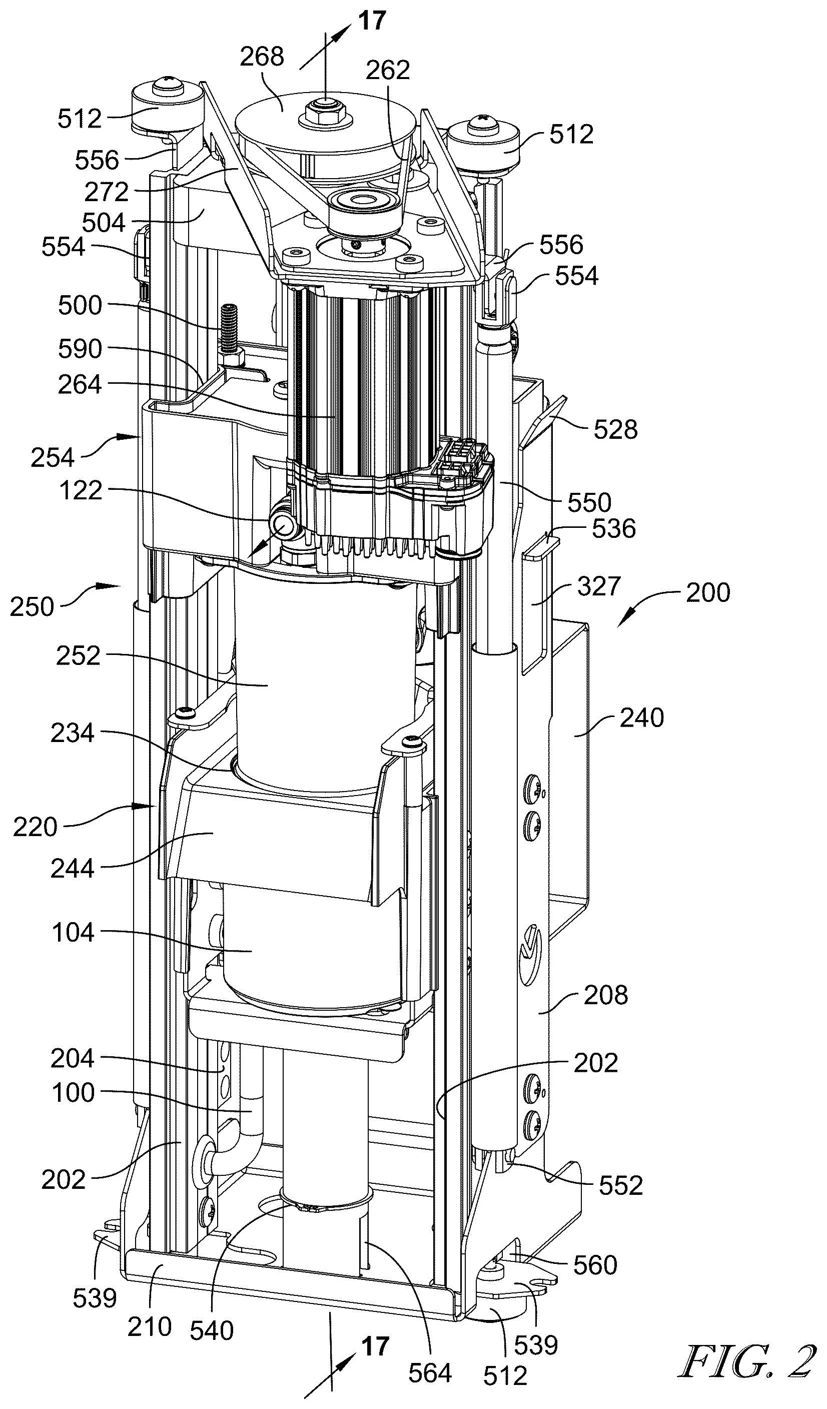 Patent US12599266 Figure 2 – Axially operable brewing system