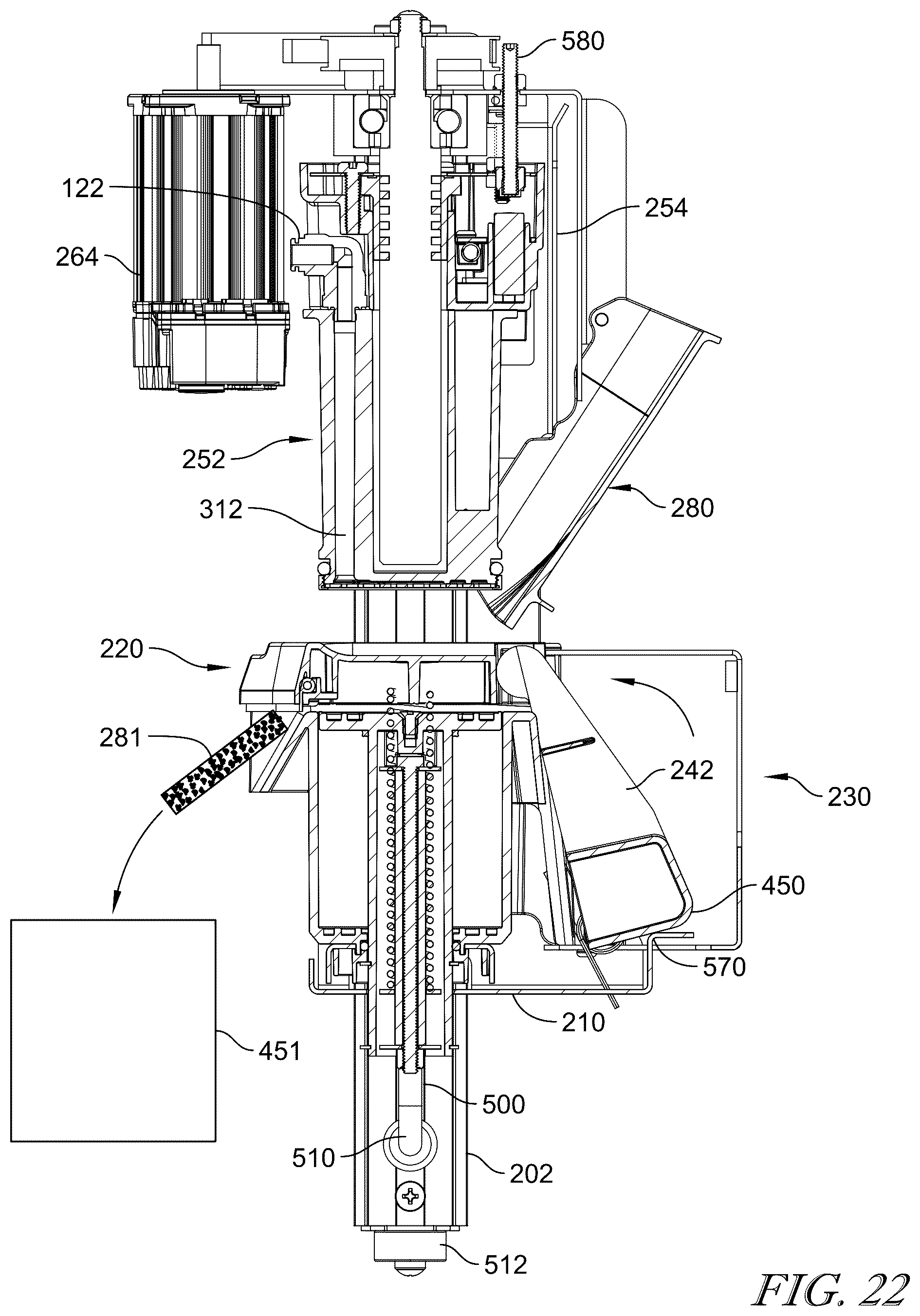 Patent US12599266 Figure 19 – Axially operable brewing system