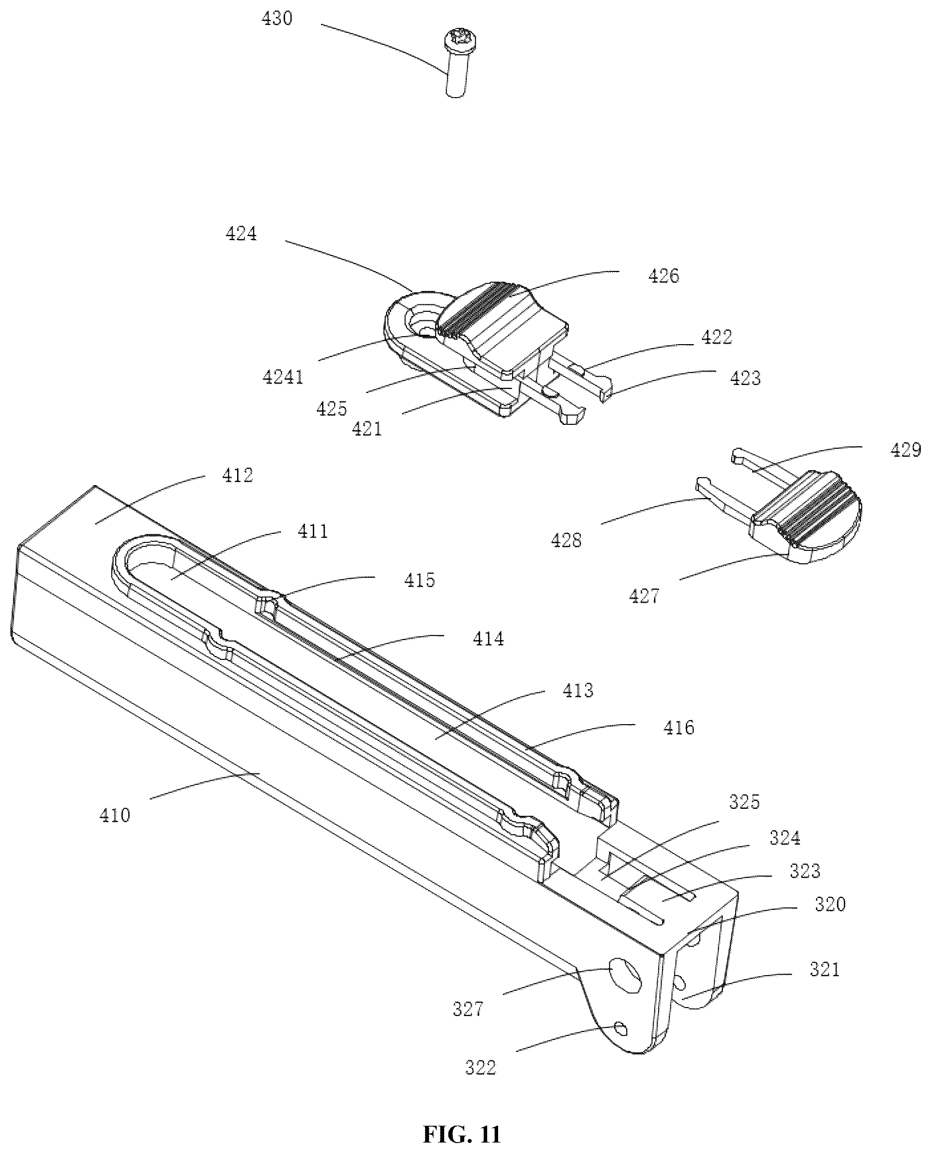 Patent US12599268 Figure 11 – Folding bathtub and retractable supporting mechanism thereof