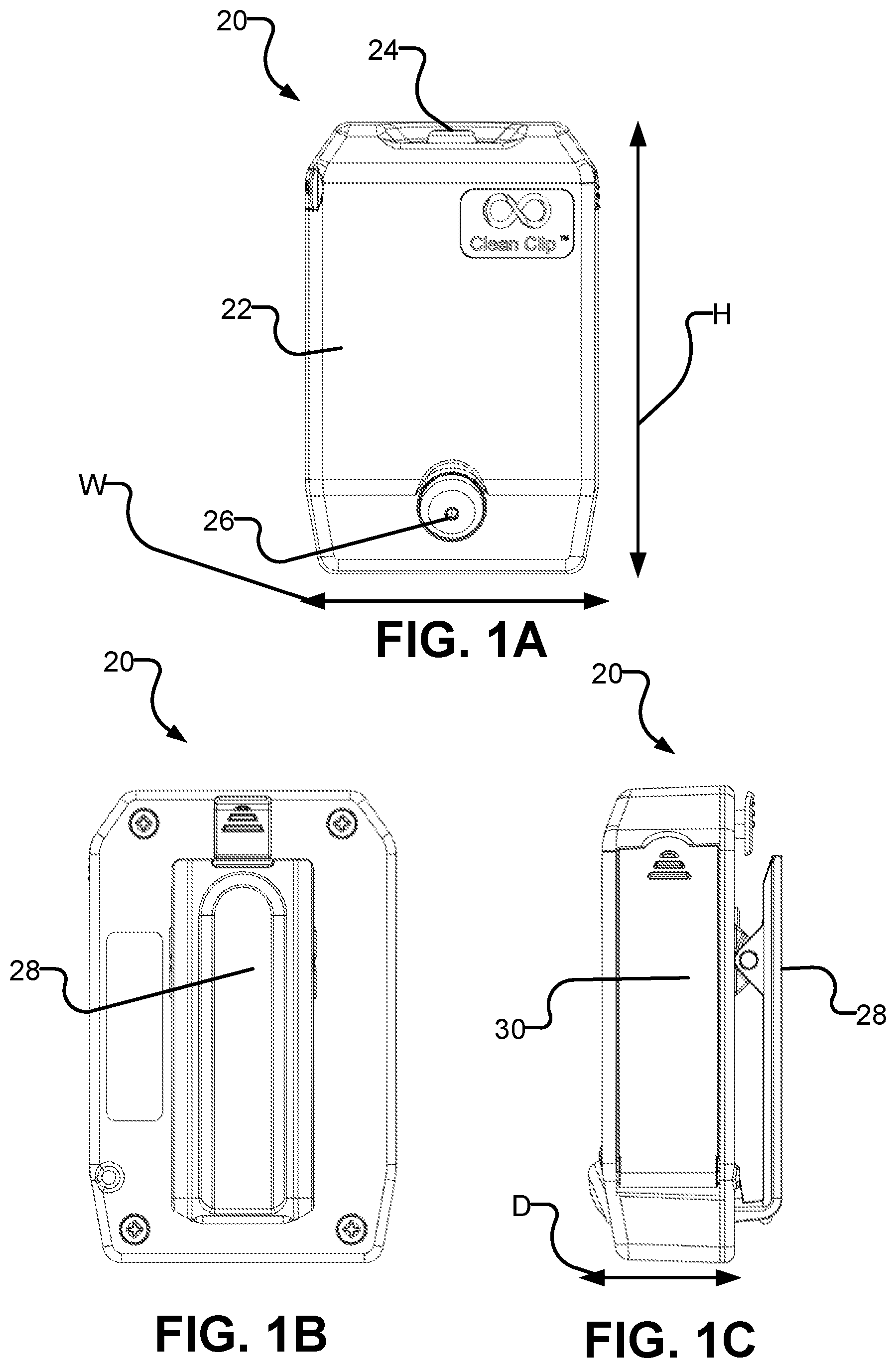 Patent US12599270 Figure 1 – Portable personal hand sanitizer dispenser