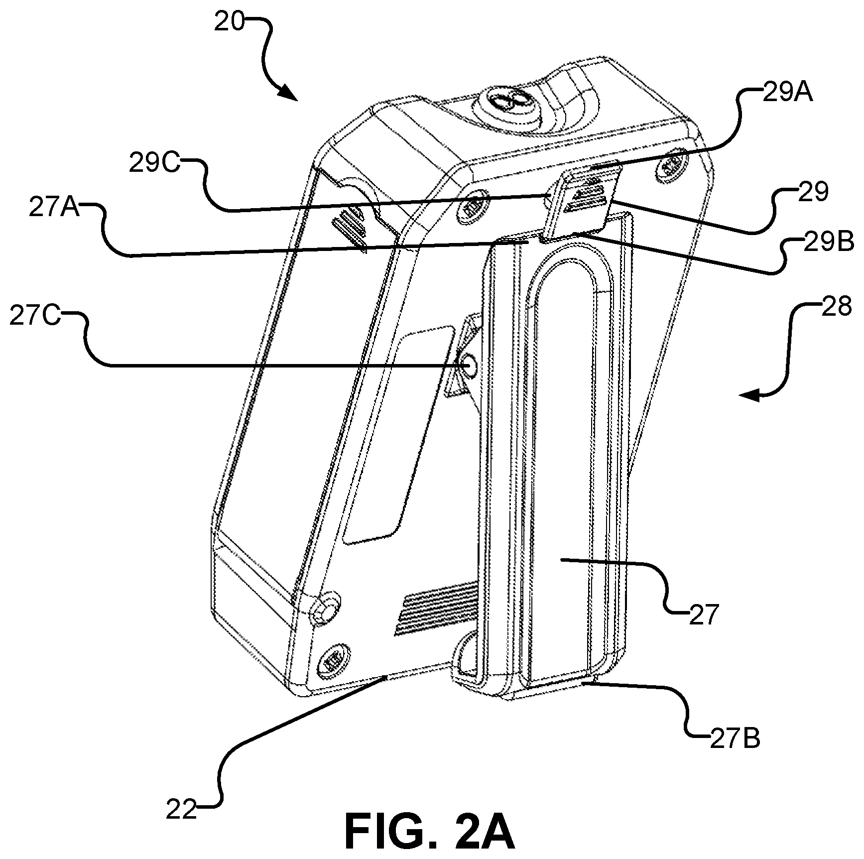 Patent US12599270 Figure 2 – Portable personal hand sanitizer dispenser