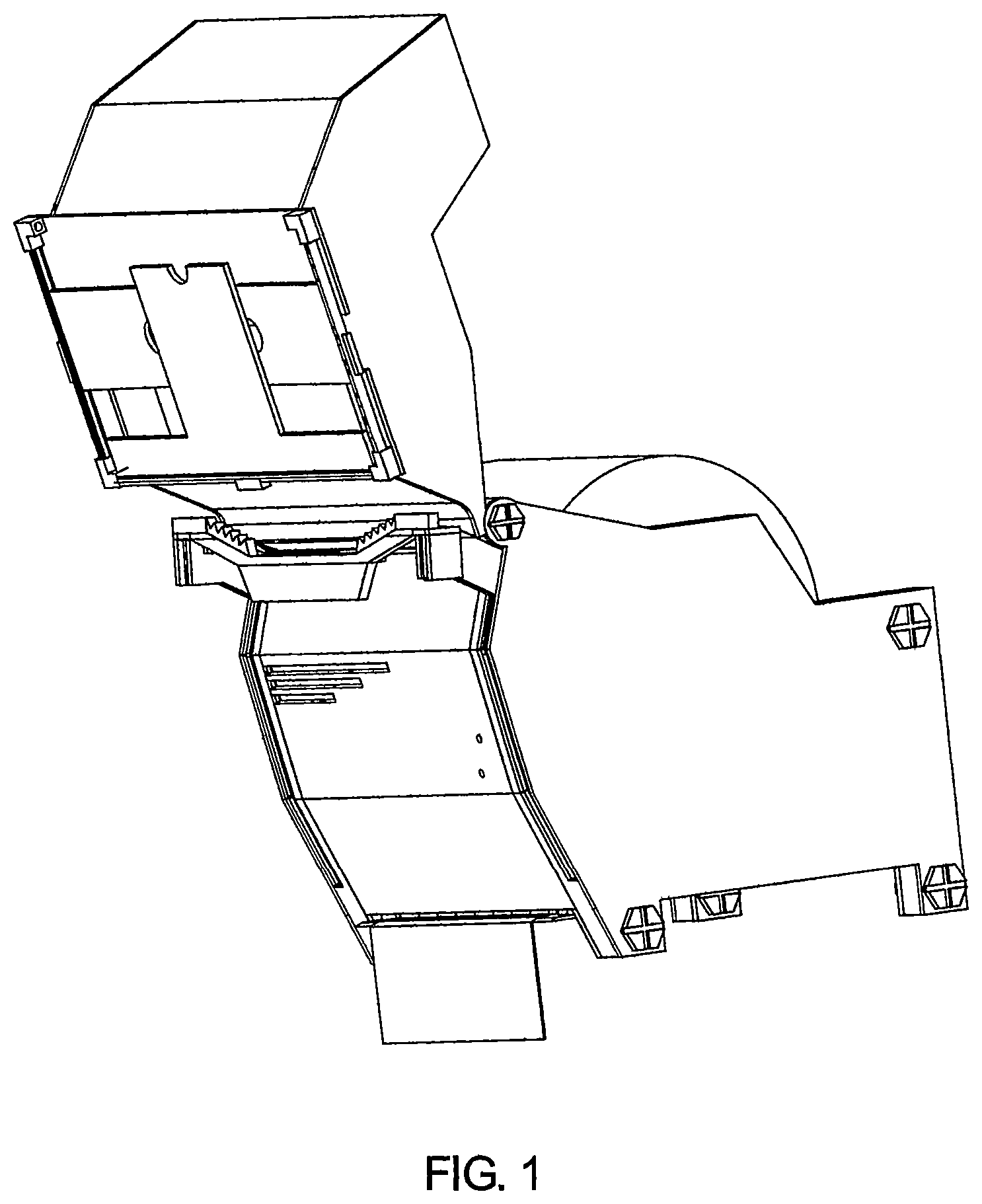 Patent US12599271 Figure 1 – Hygienic and controlled fabric web dispensing system