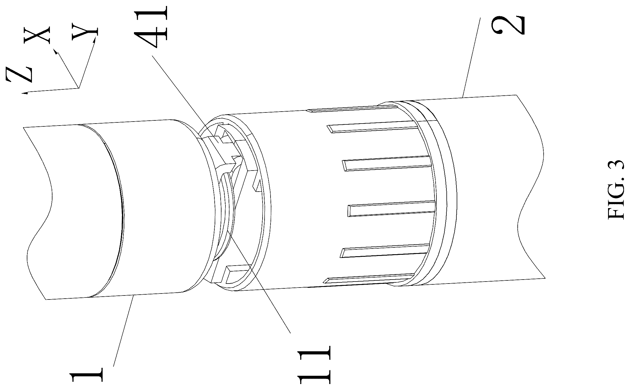 Patent US12599273 Figure 3 – Bouncing core device, detachable connecting device, and paper towel rack