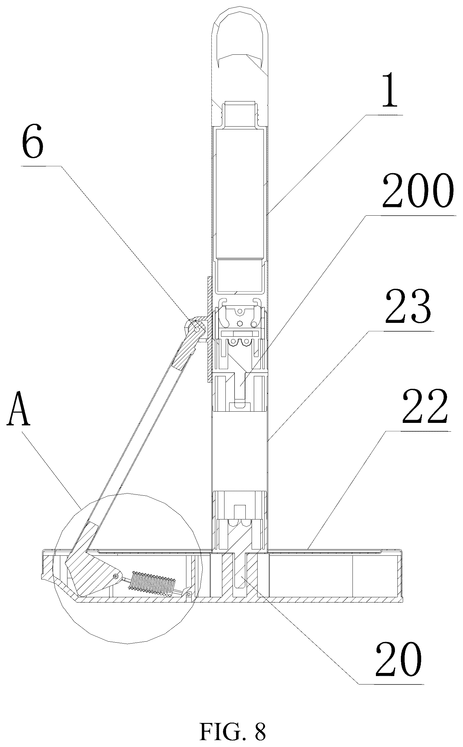 Patent US12599273 Figure 8 – Bouncing core device, detachable connecting device, and paper towel rack