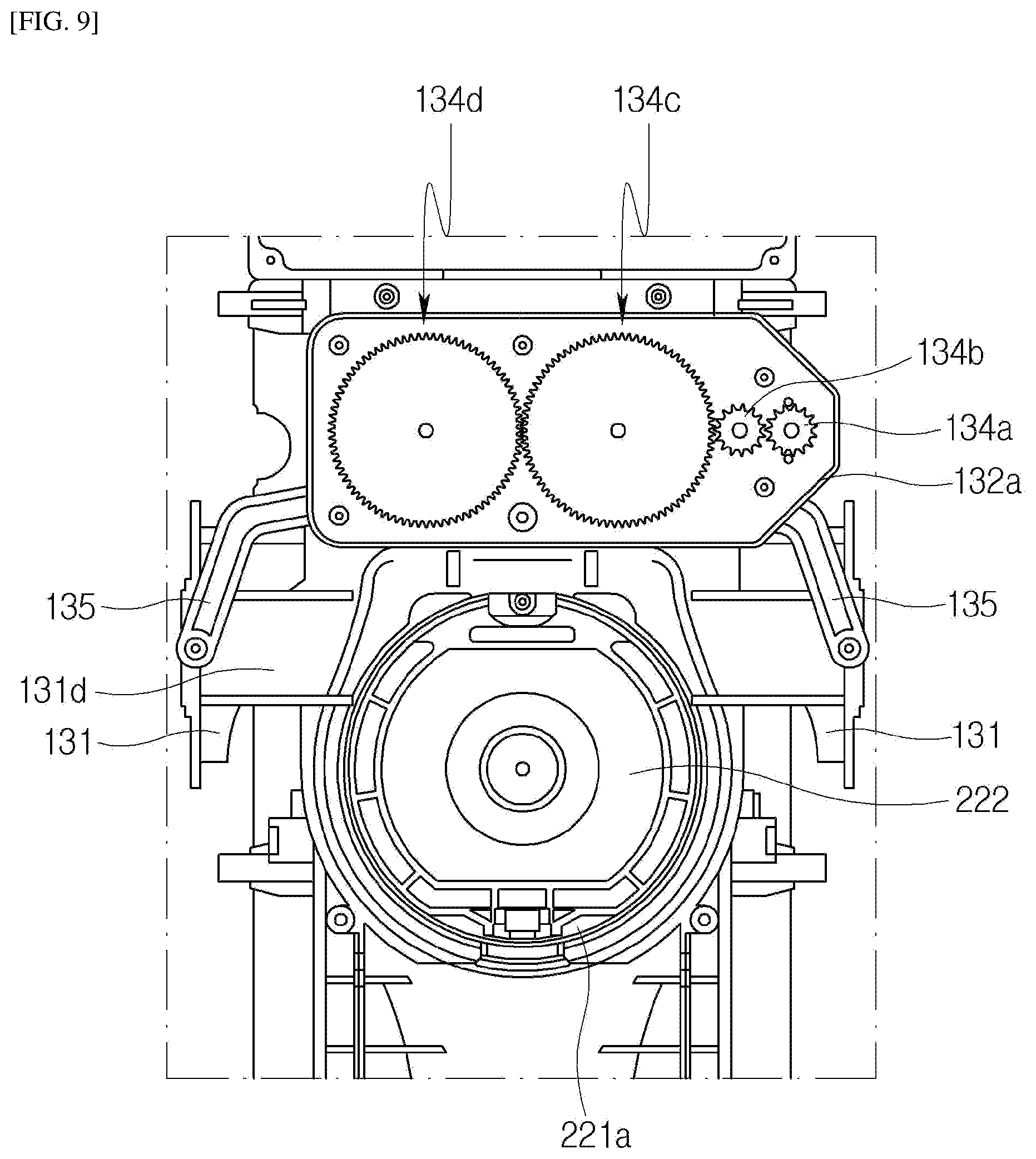 Patent US12599276 Figure 9 – Cleaner station with fixing unit