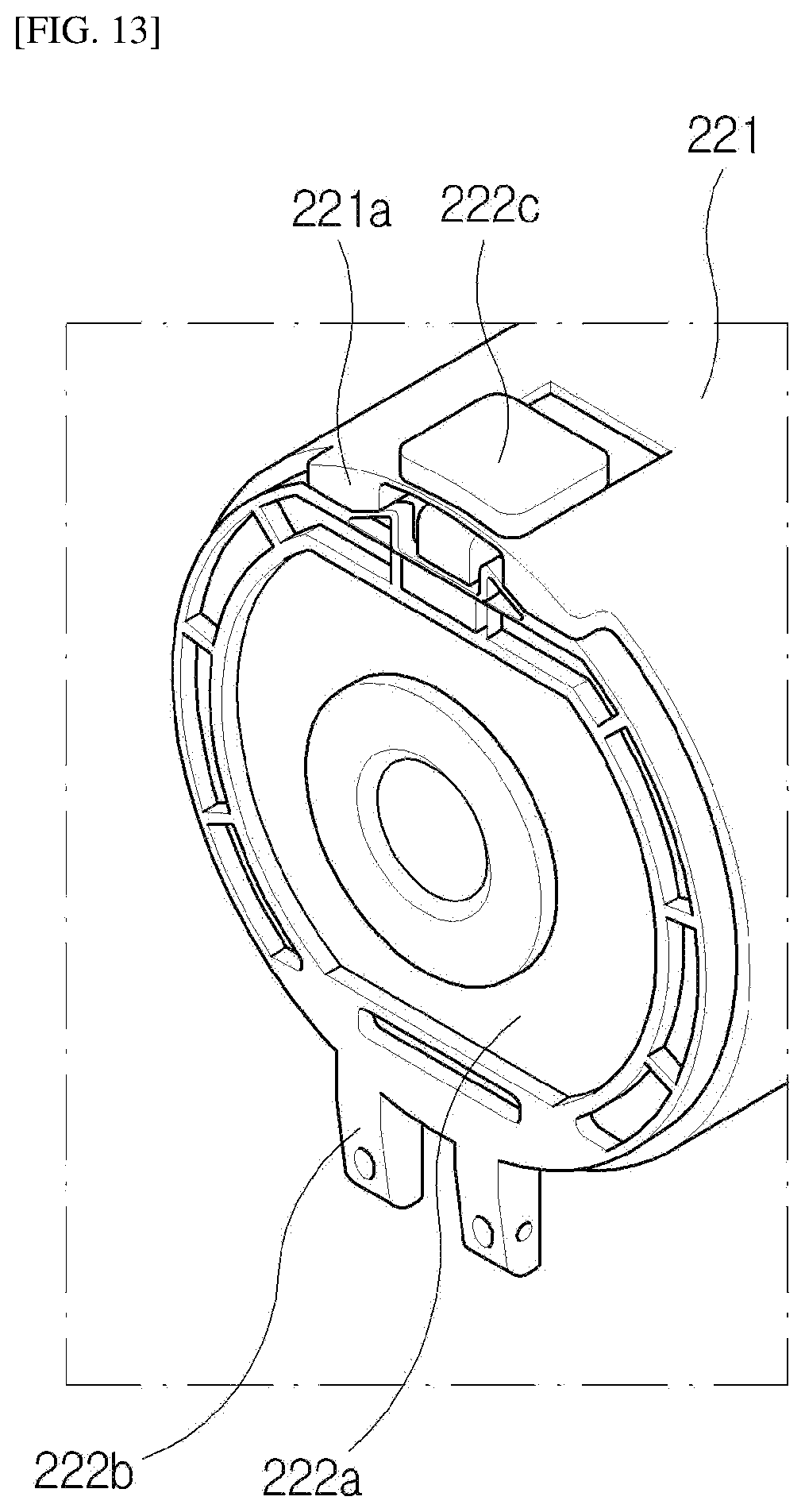 Patent US12599276 Figure 13 – Cleaner station with fixing unit