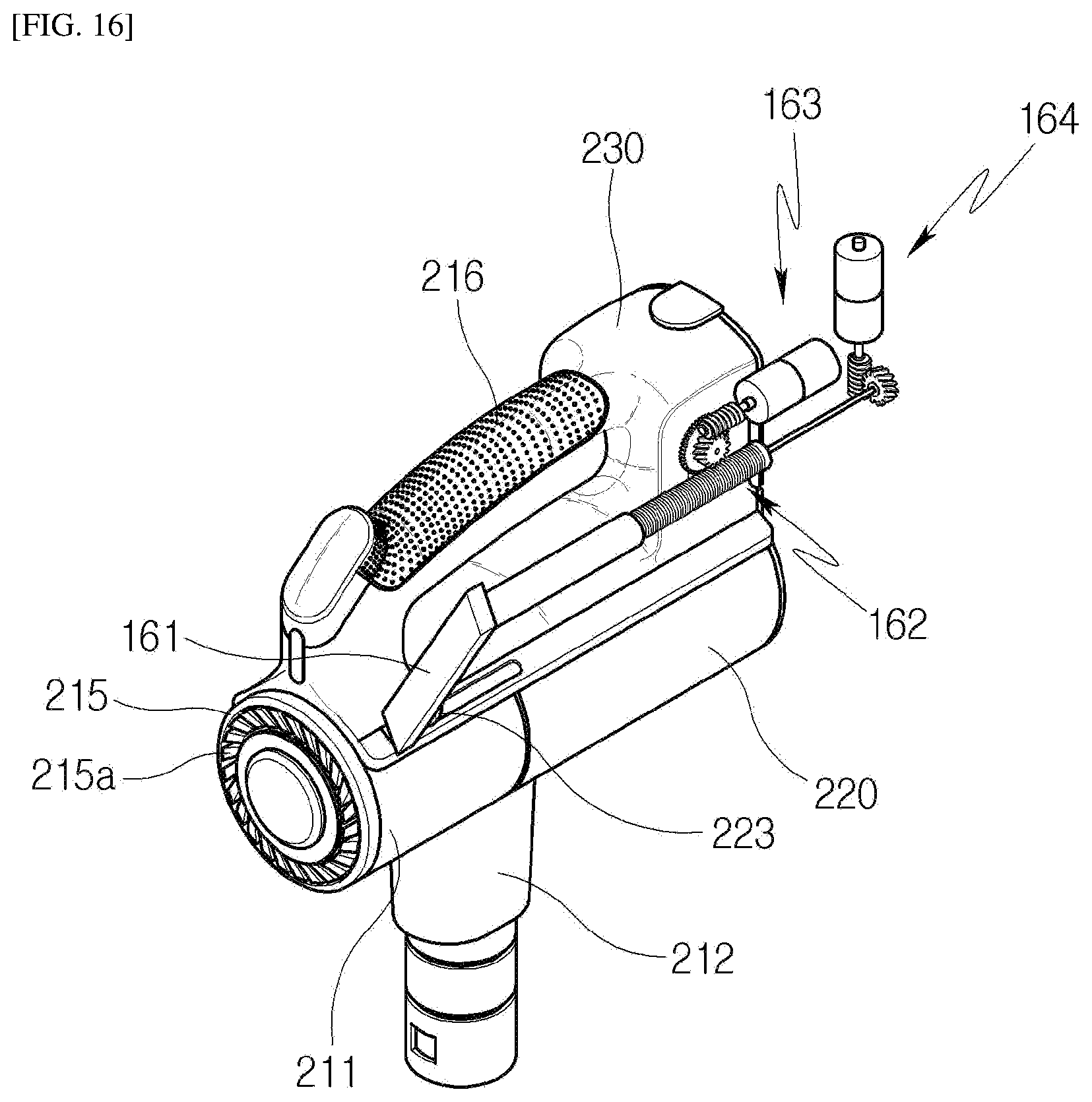 Patent US12599276 Figure 16 – Cleaner station with fixing unit