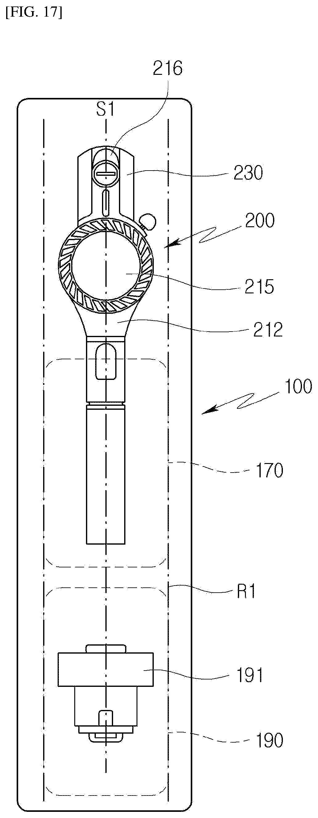 Patent US12599276 Figure 17 – Cleaner station with fixing unit