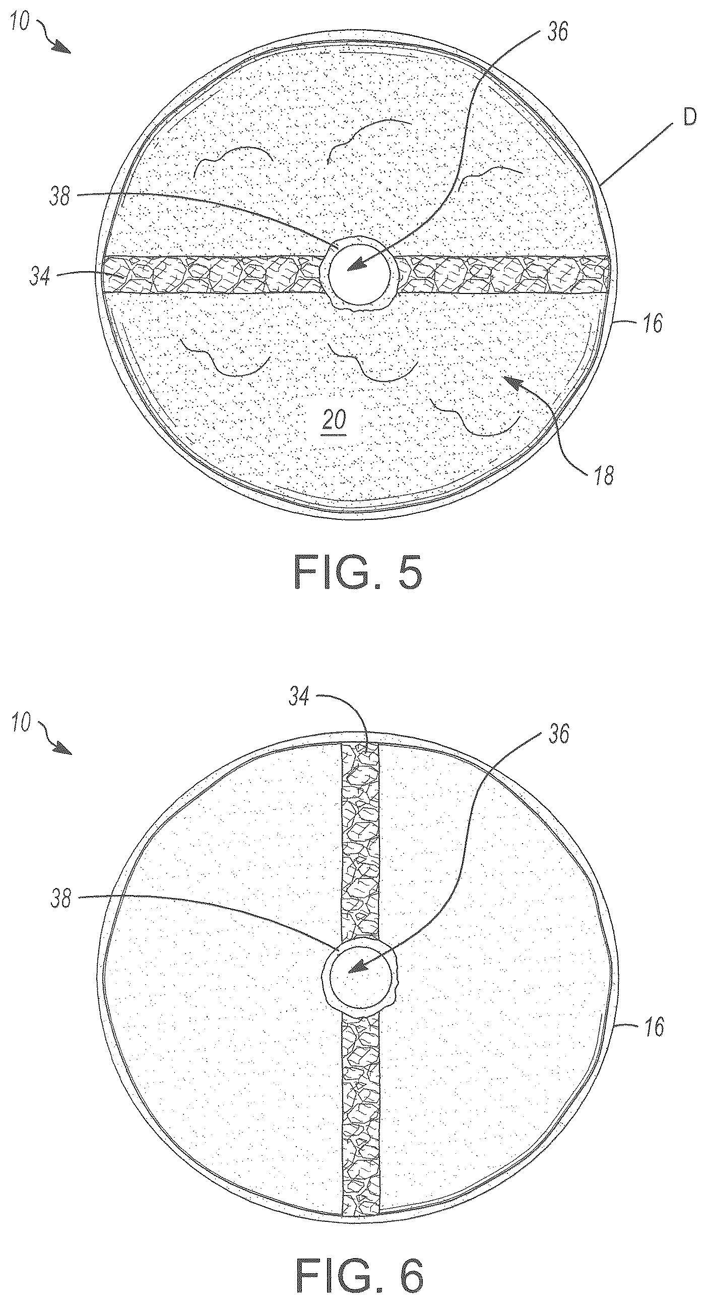 Patent US12599278 Figure 4 – Rotary floor buffing pad with agitator insert