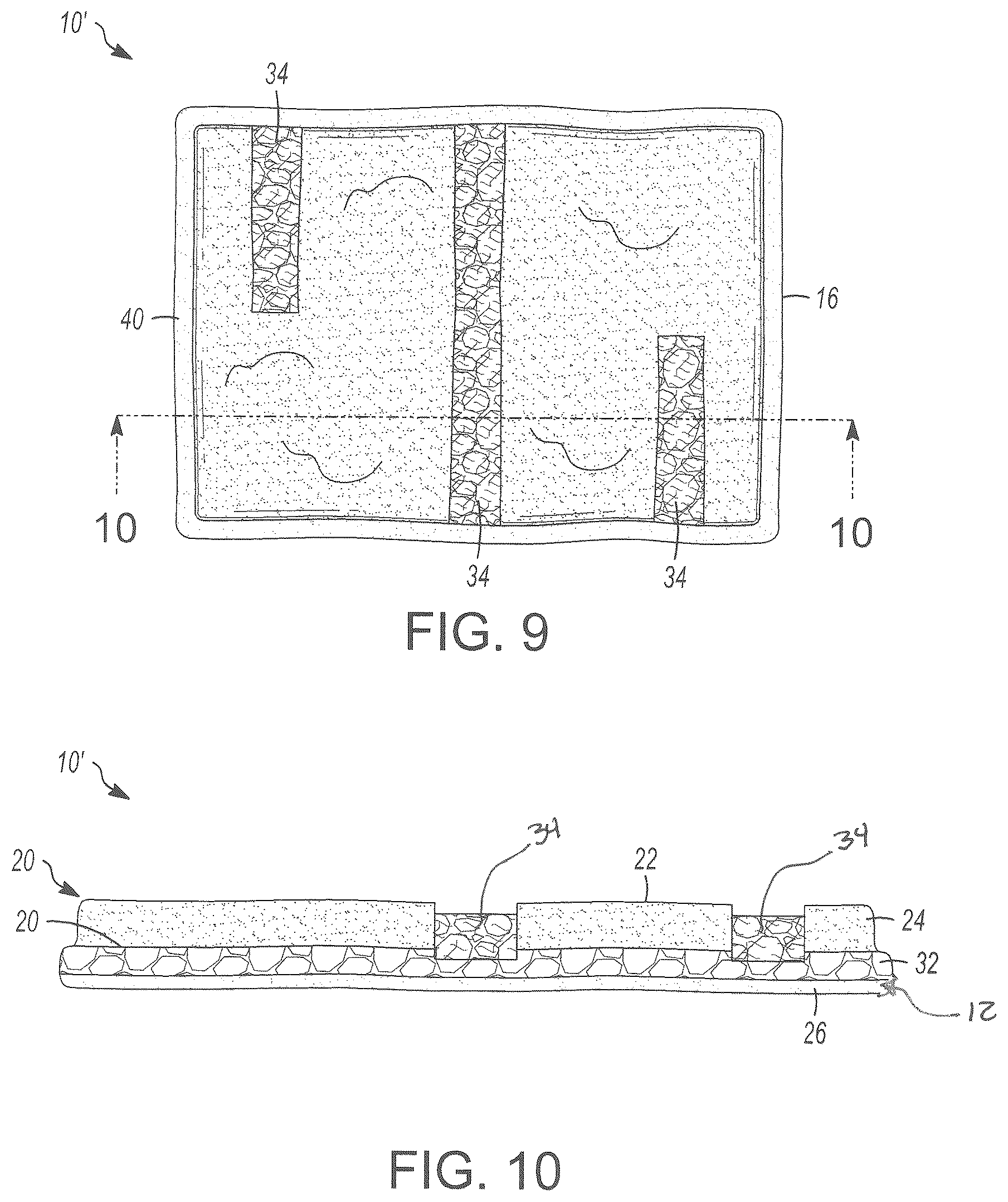 Patent US12599278 Figure 6 – Rotary floor buffing pad with agitator insert