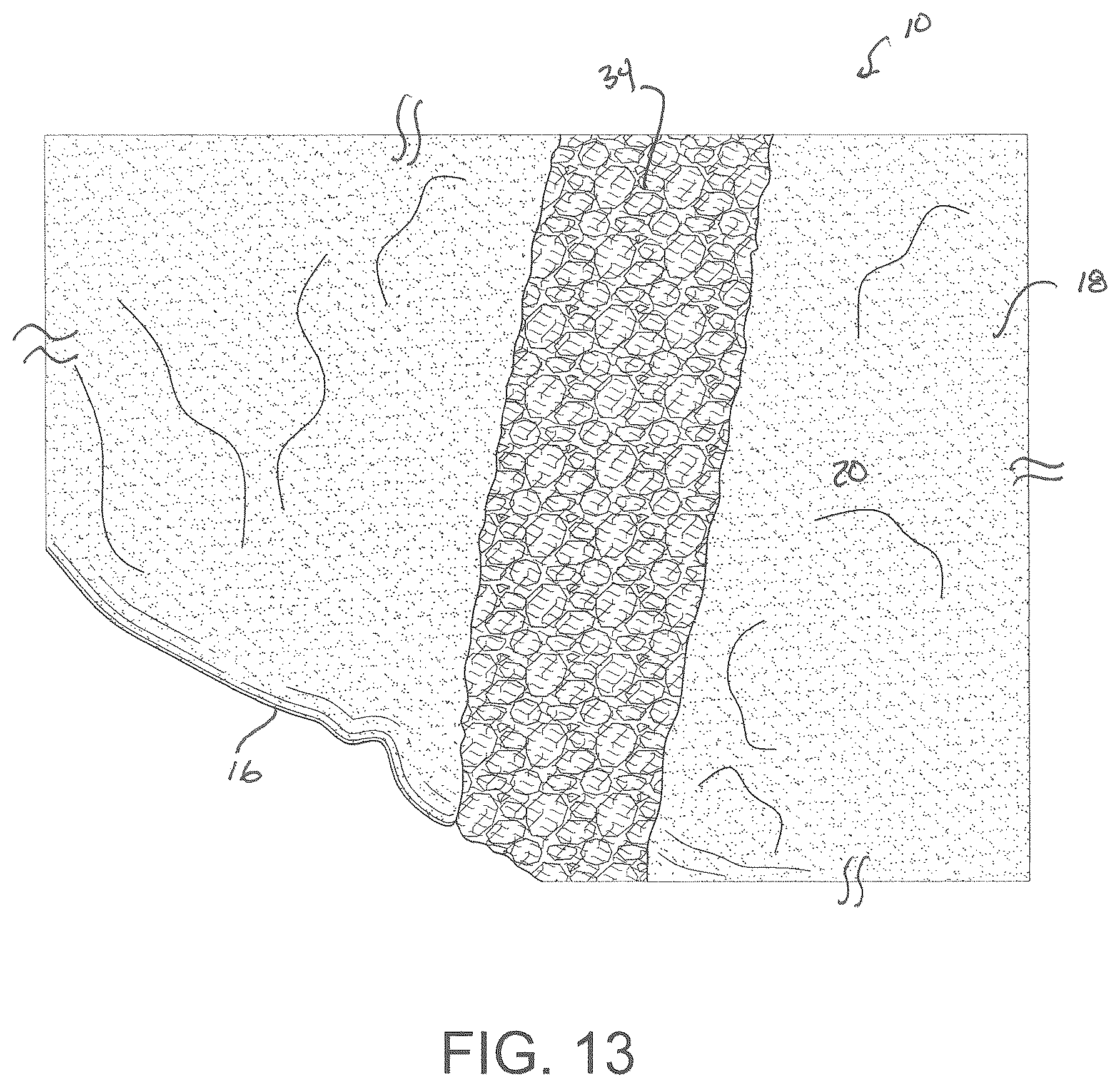 Patent US12599278 Figure 8 – Rotary floor buffing pad with agitator insert