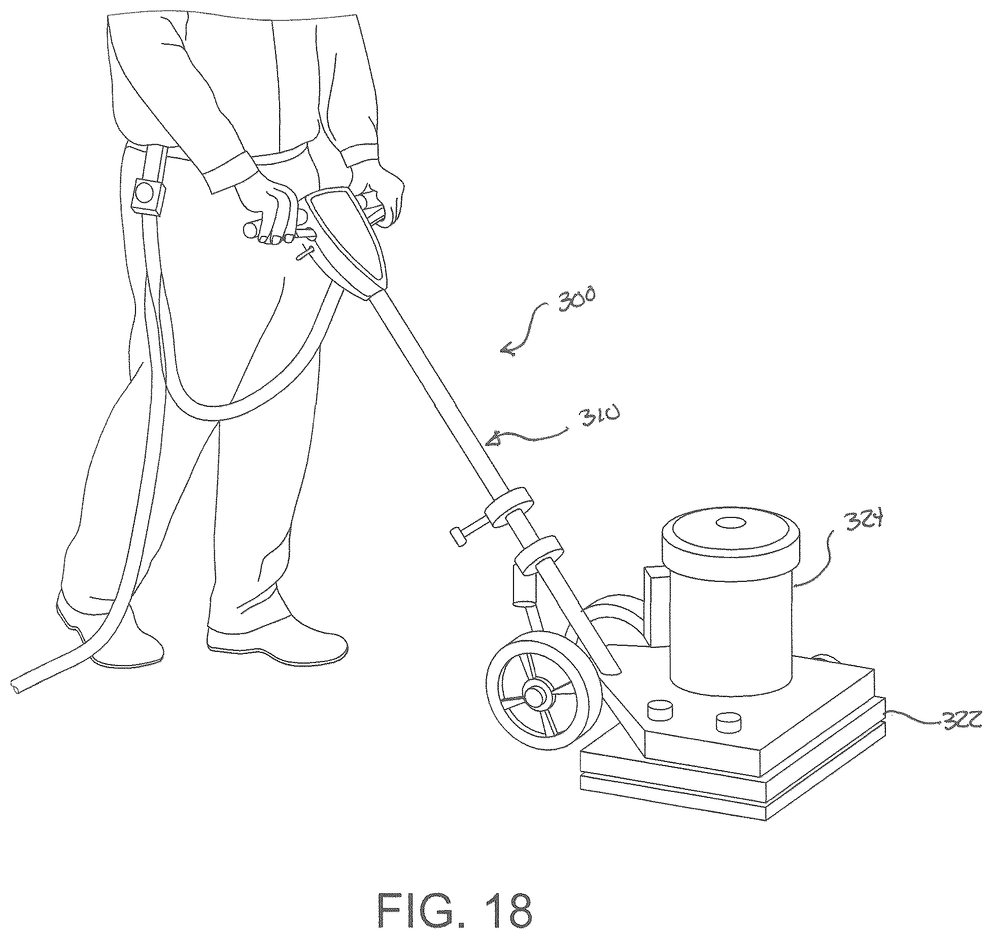 Patent US12599278 Figure 12 – Rotary floor buffing pad with agitator insert