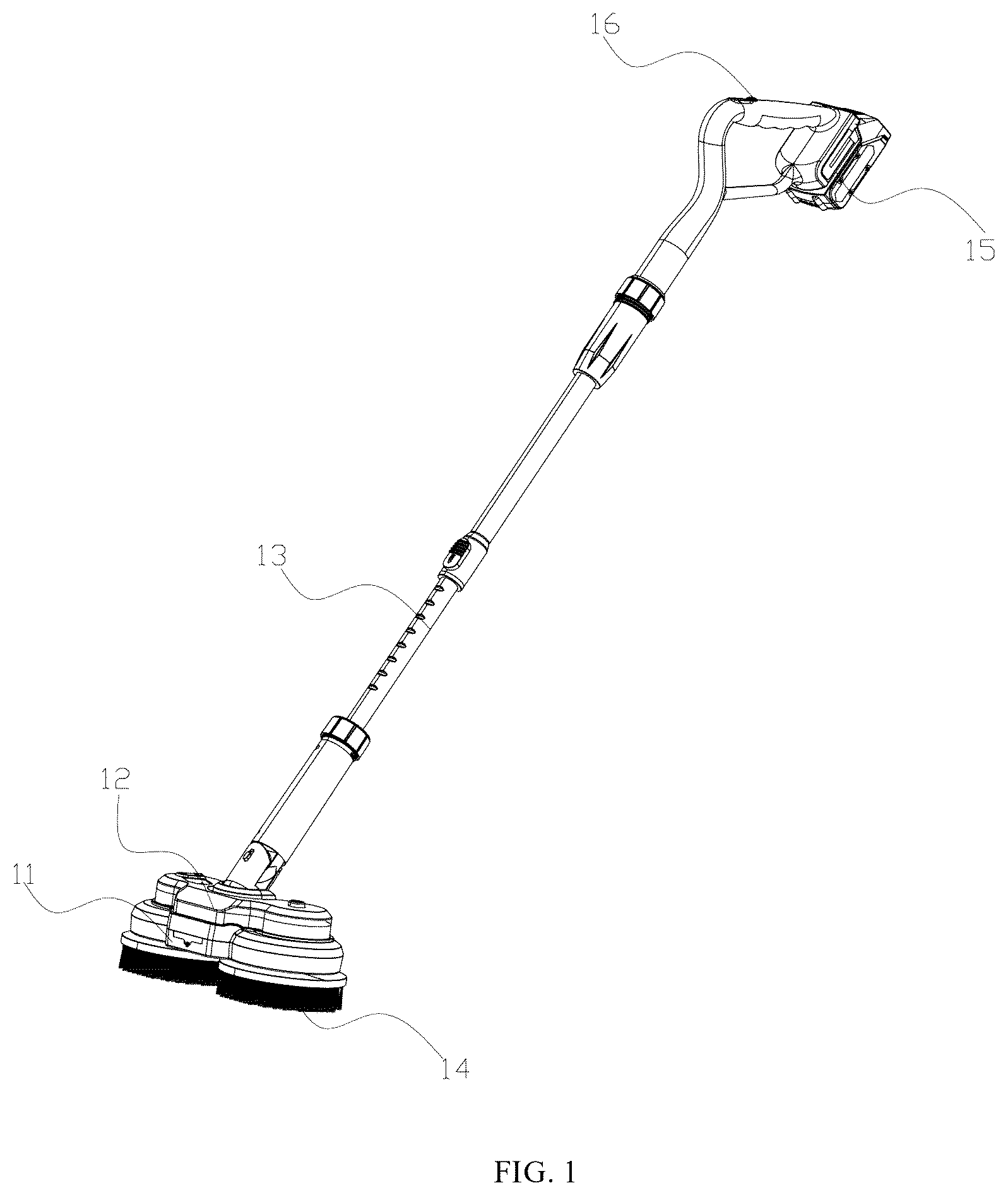 Patent US12599279 Figure 1 – Multi-functional double-head electric cleaning device
