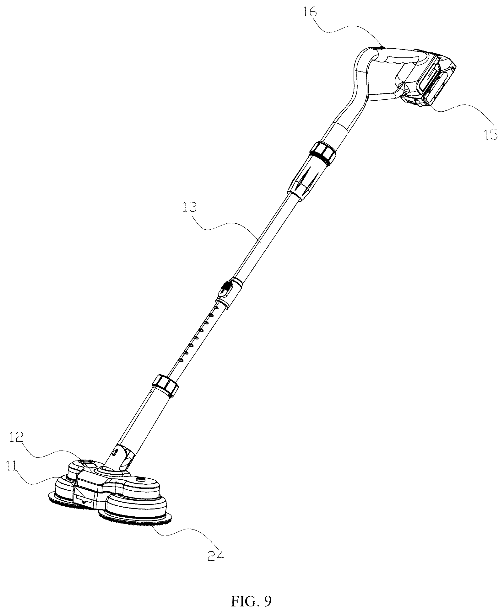 Patent US12599279 Figure 9 – Multi-functional double-head electric cleaning device