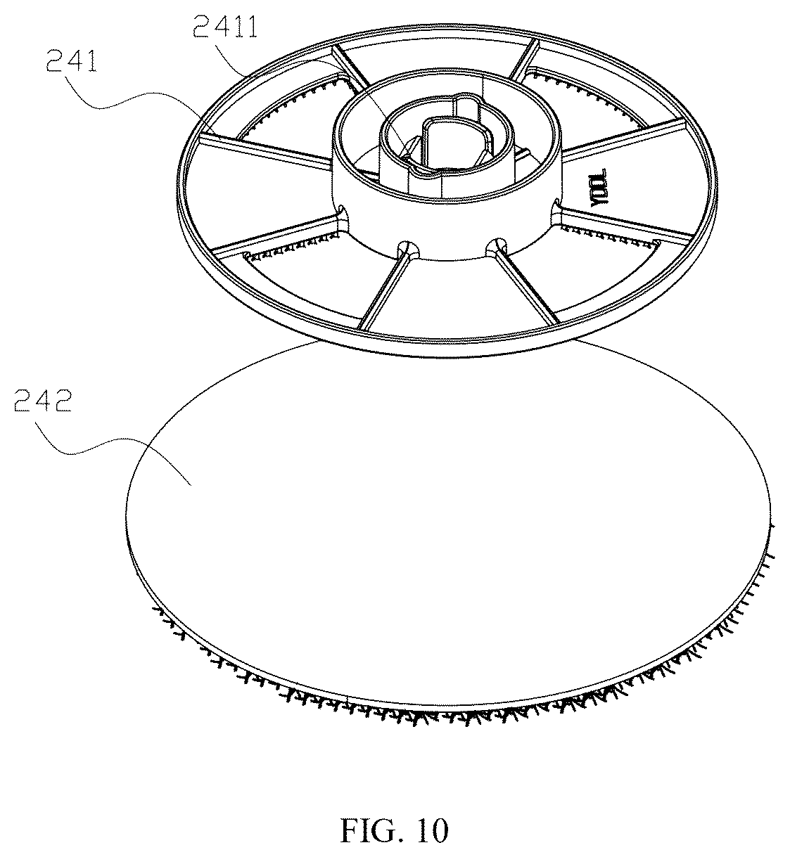 Patent US12599279 Figure 10 – Multi-functional double-head electric cleaning device