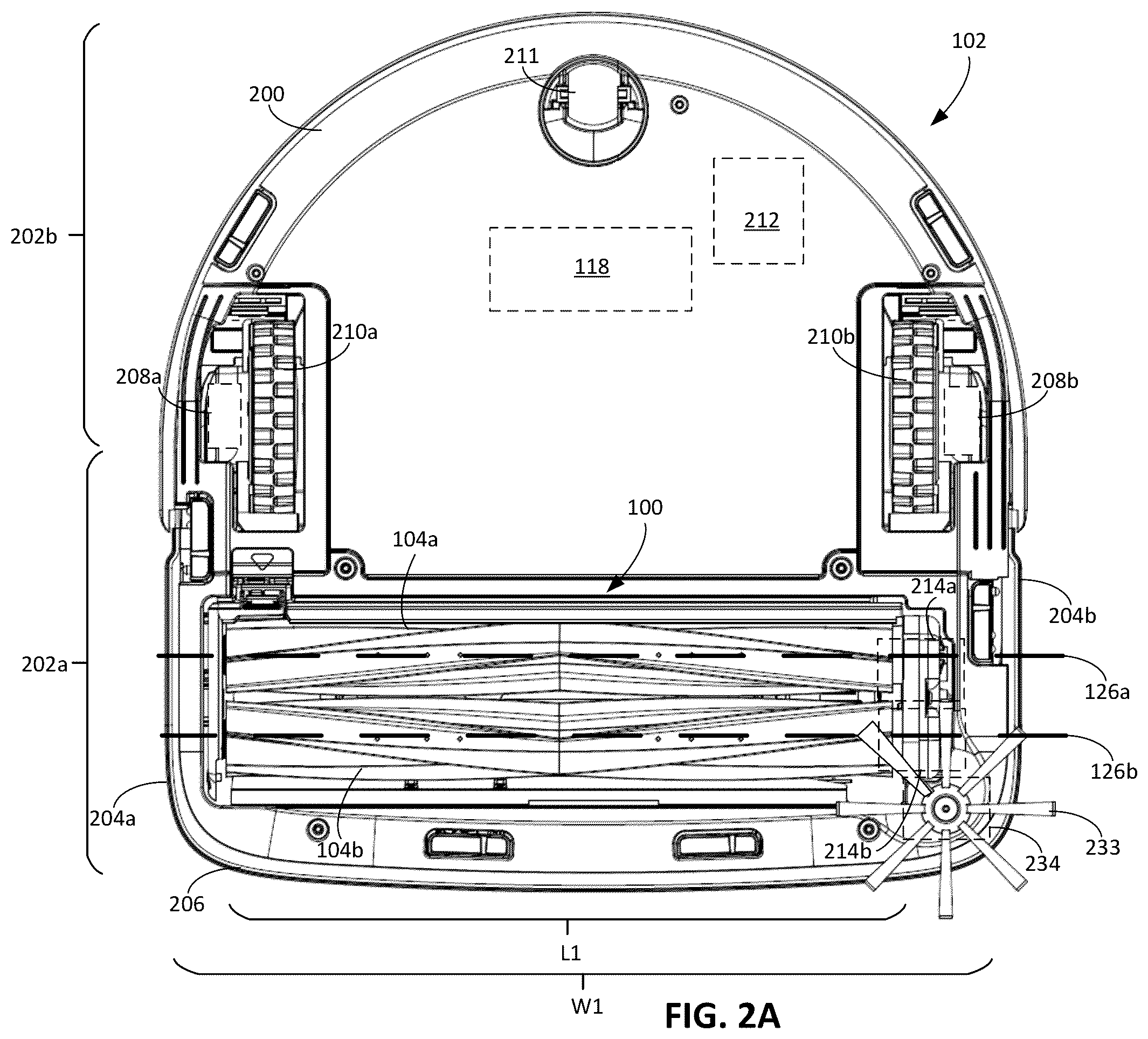 Patent US12599280 Figure 3 – Cleaning roller for cleaning robots