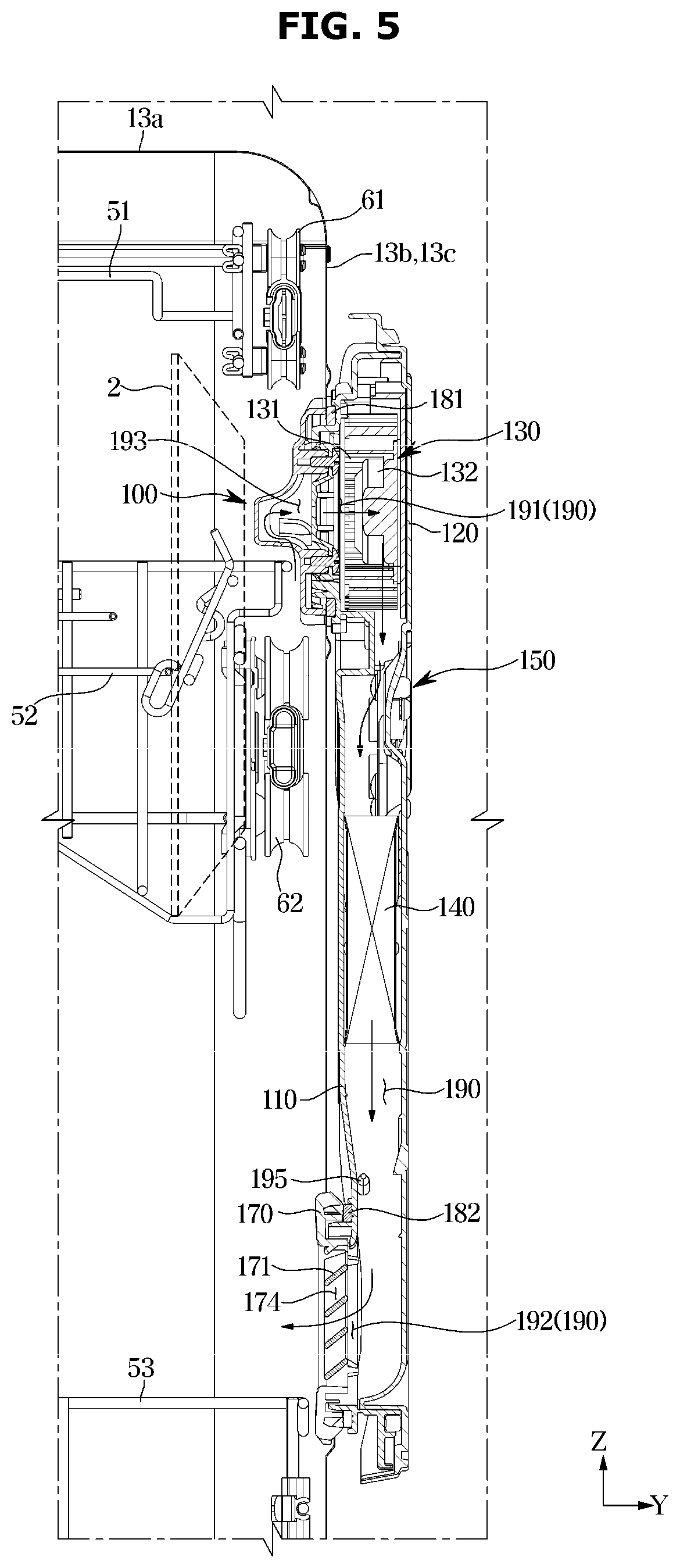 Patent US12599281 Figure 5 – Dishwasher and method for controlling same