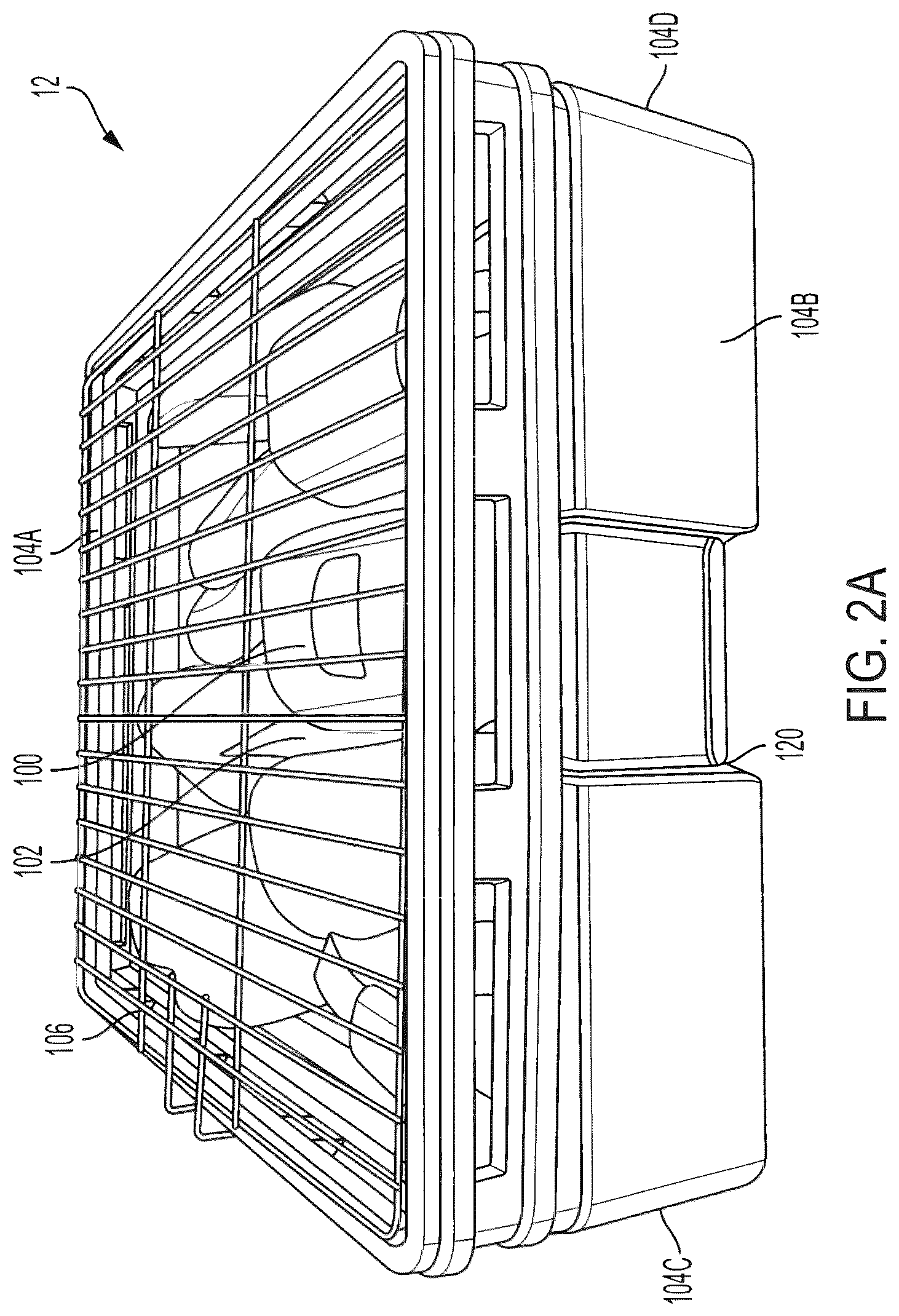 Patent US12599282 Figure 2 – Dish rack and ware washing system for reusable plastic wares