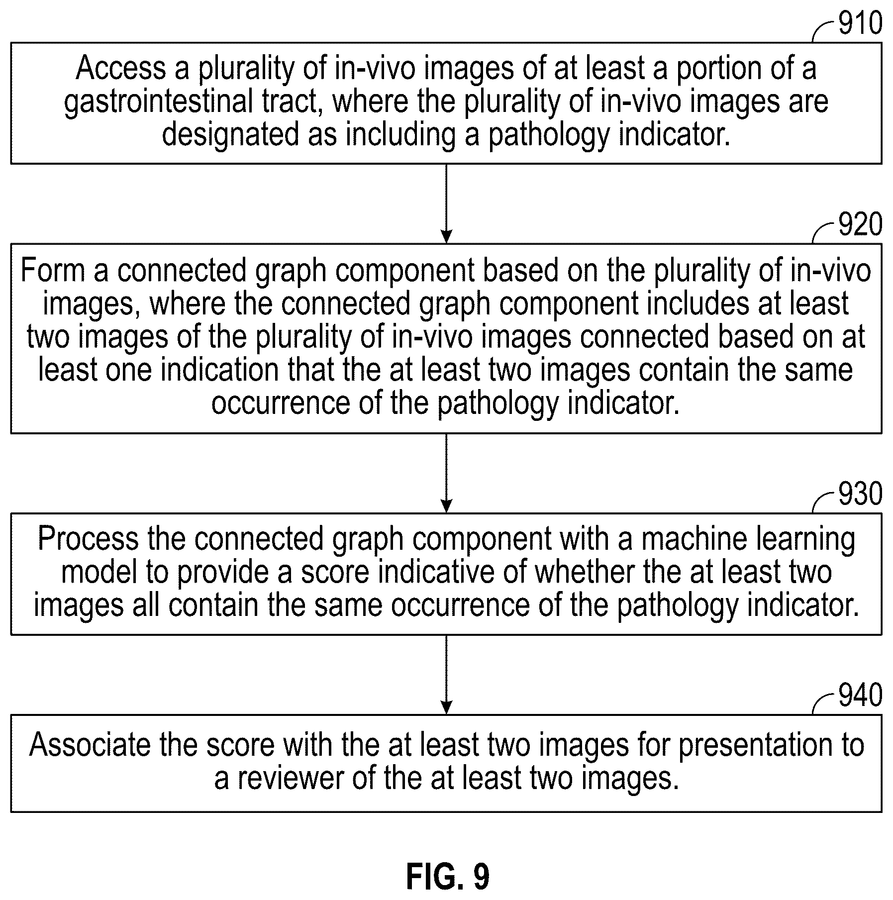 Patent US12599285 Figure 8 – Analysis of in-vivo images using connected graph components