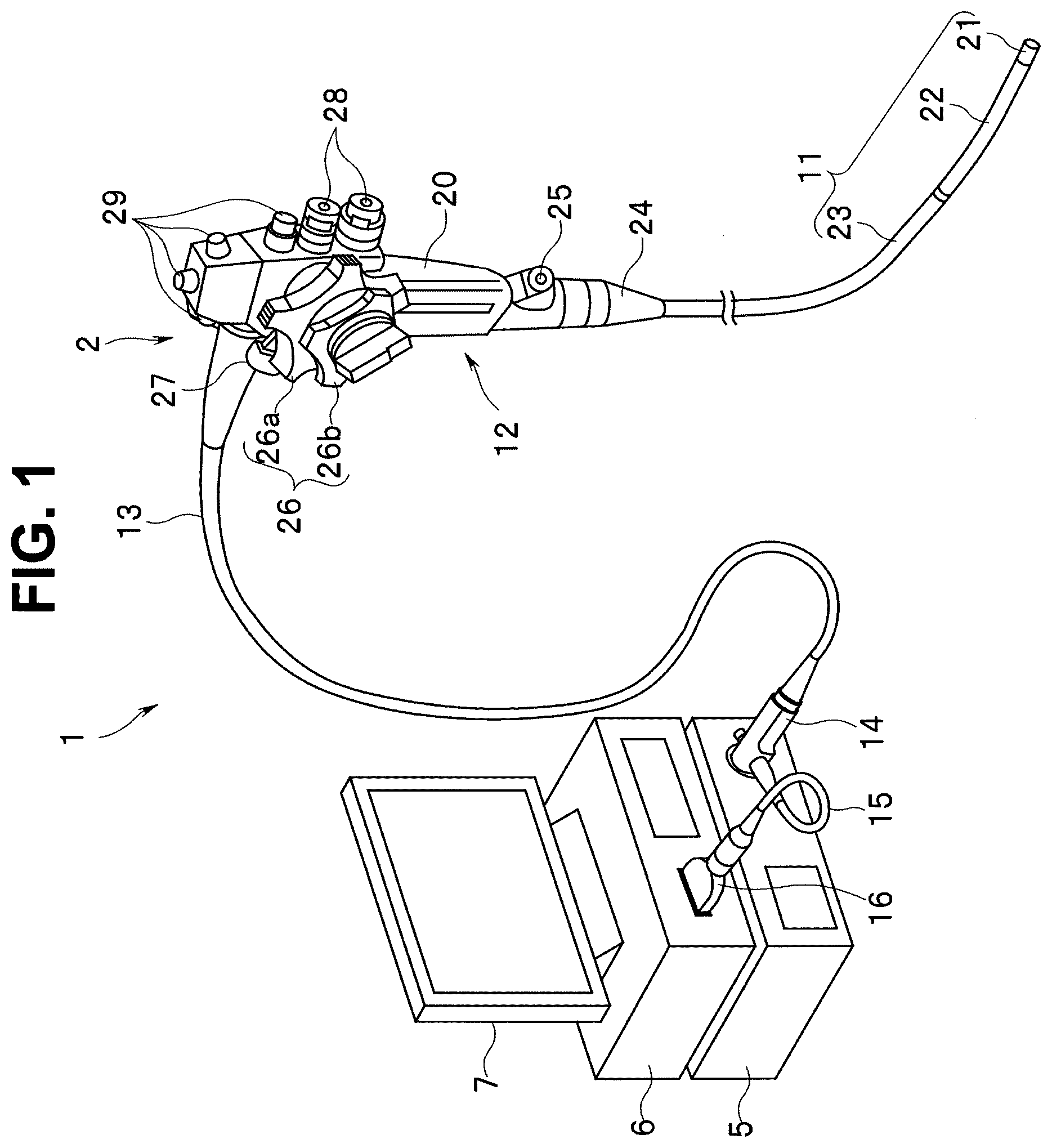 Patent US12599289 Figure 1 – Endoscope