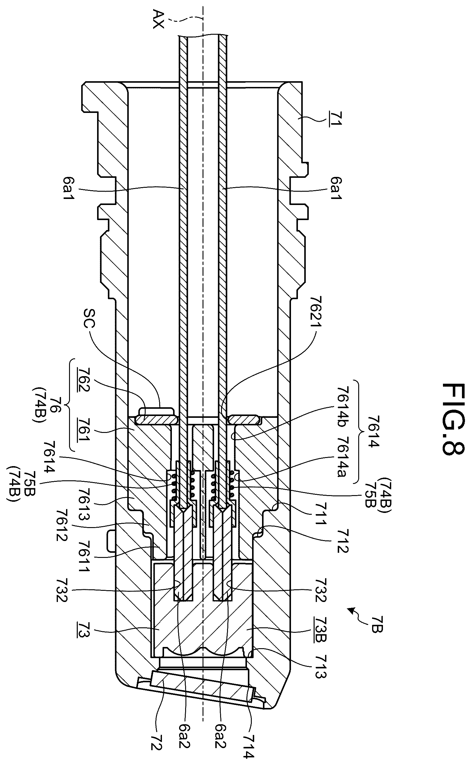 Patent US12599290 Figure 7 – Optical connector and medical device