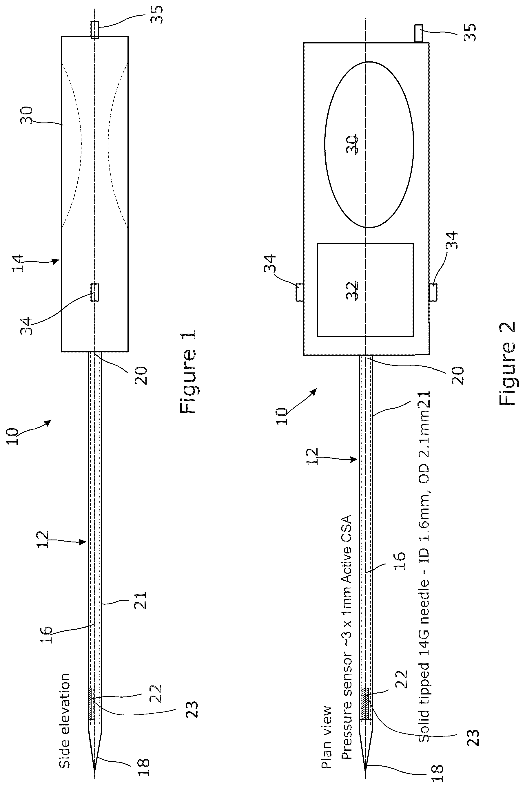 Patent US12599311 Figure 1 – Device for measuring a pressure differential