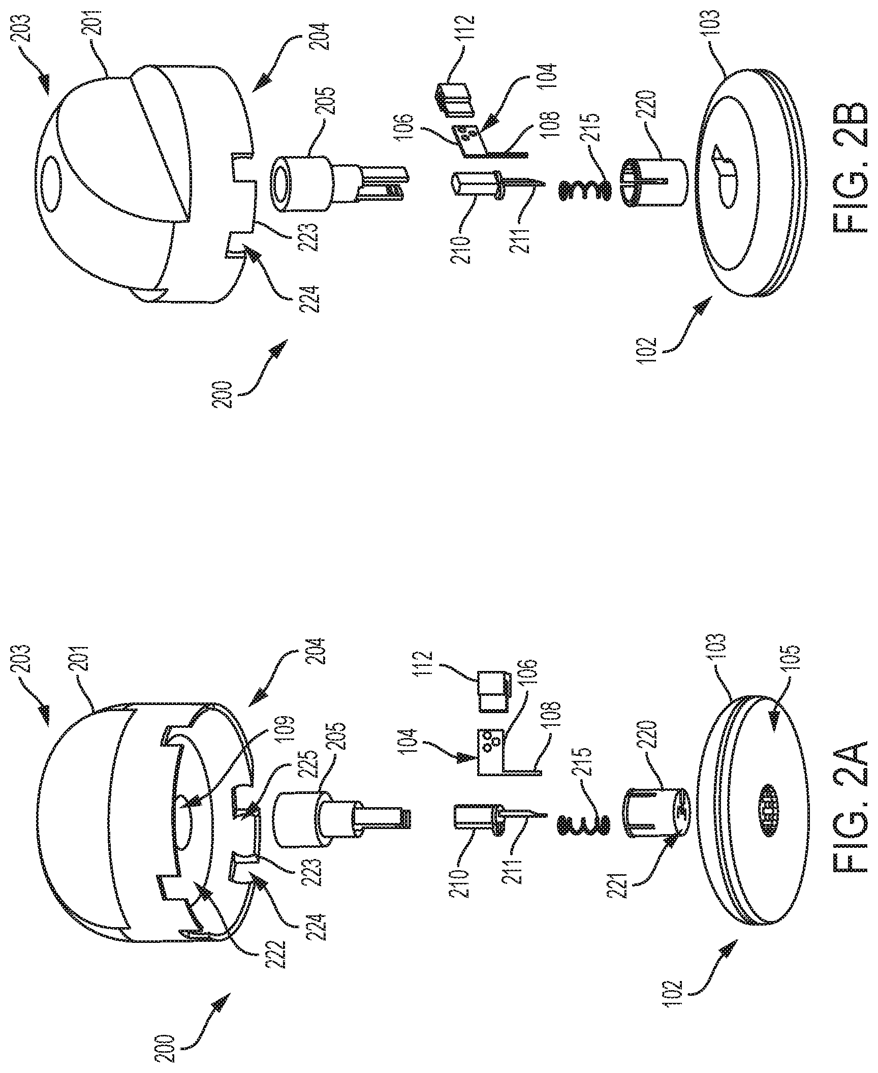 Patent US12599317 Figure 2 – Compact medical device inserters and related systems and methods