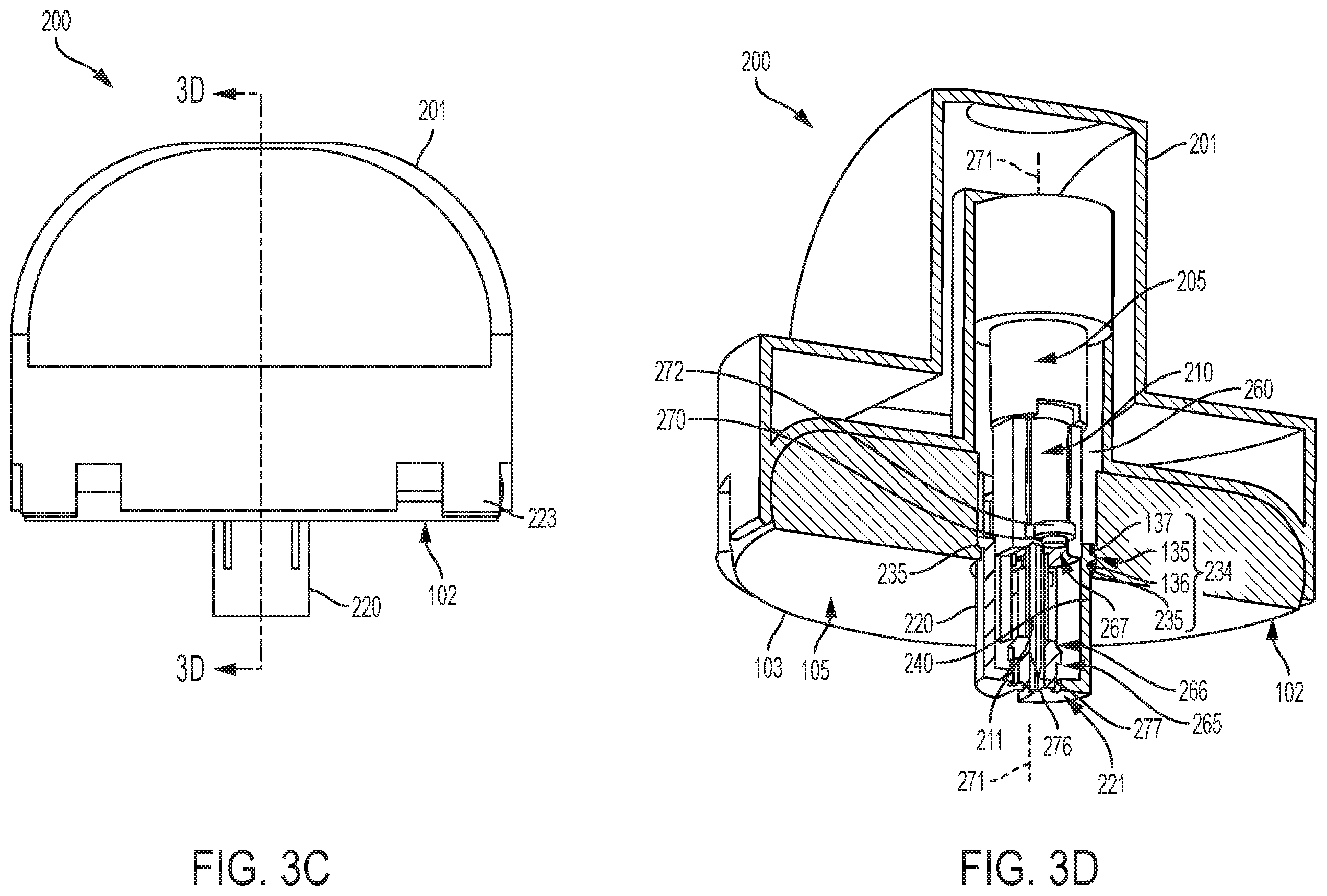 Patent US12599317 Figure 4 – Compact medical device inserters and related systems and methods
