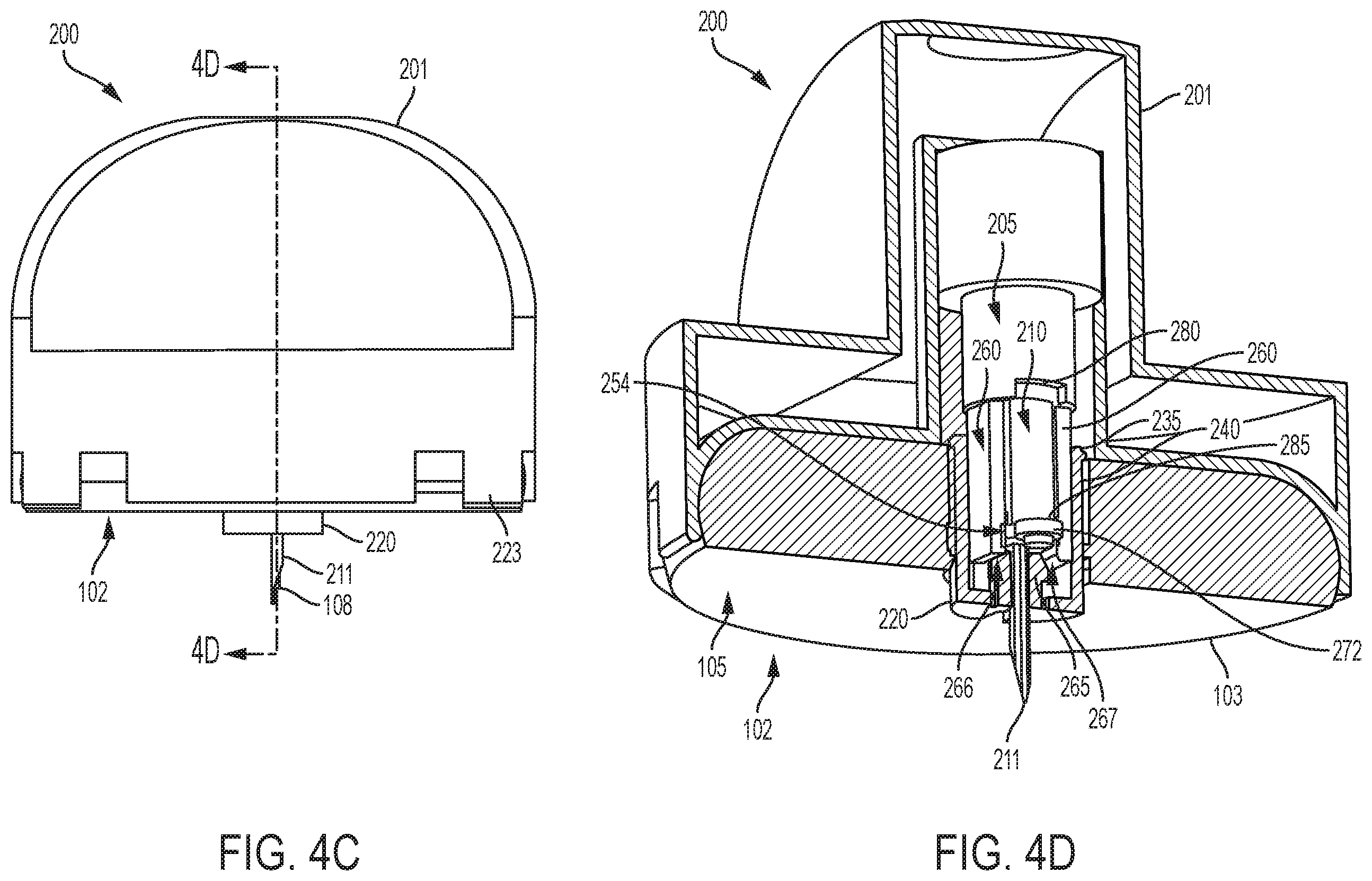 Patent US12599317 Figure 7 – Compact medical device inserters and related systems and methods