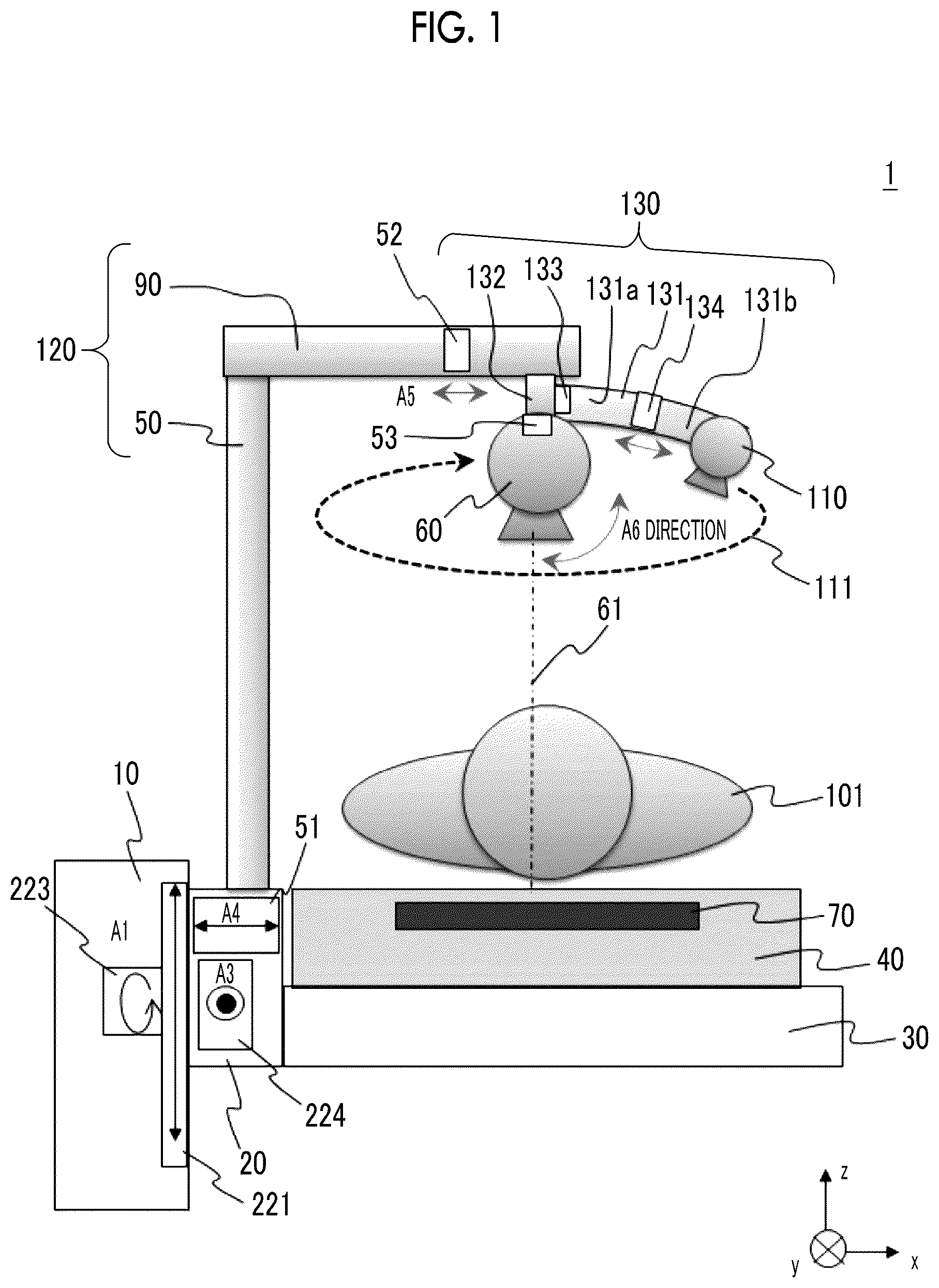 Patent US12599347 Figure 1 – X-ray imaging apparatus and x-ray imaging method