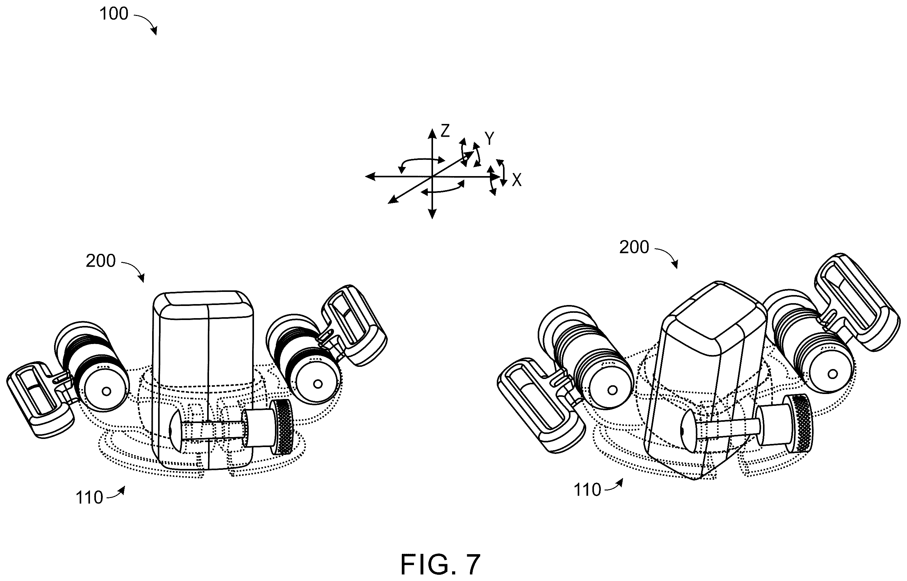 Patent US12599363 Figure 7 – Wearable device for hands-free operation of an ultrasound probe