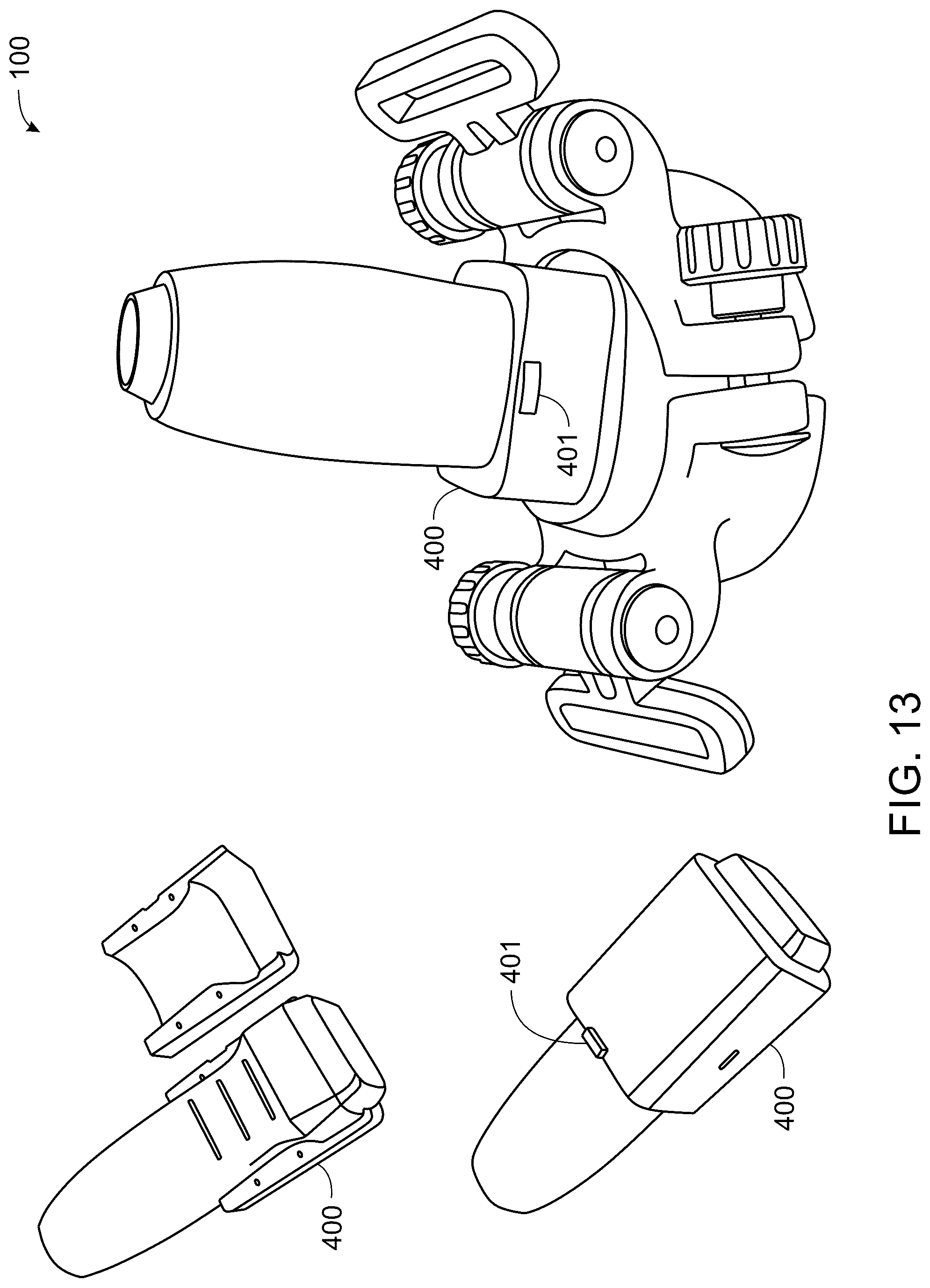 Patent US12599363 Figure 13 – Wearable device for hands-free operation of an ultrasound probe
