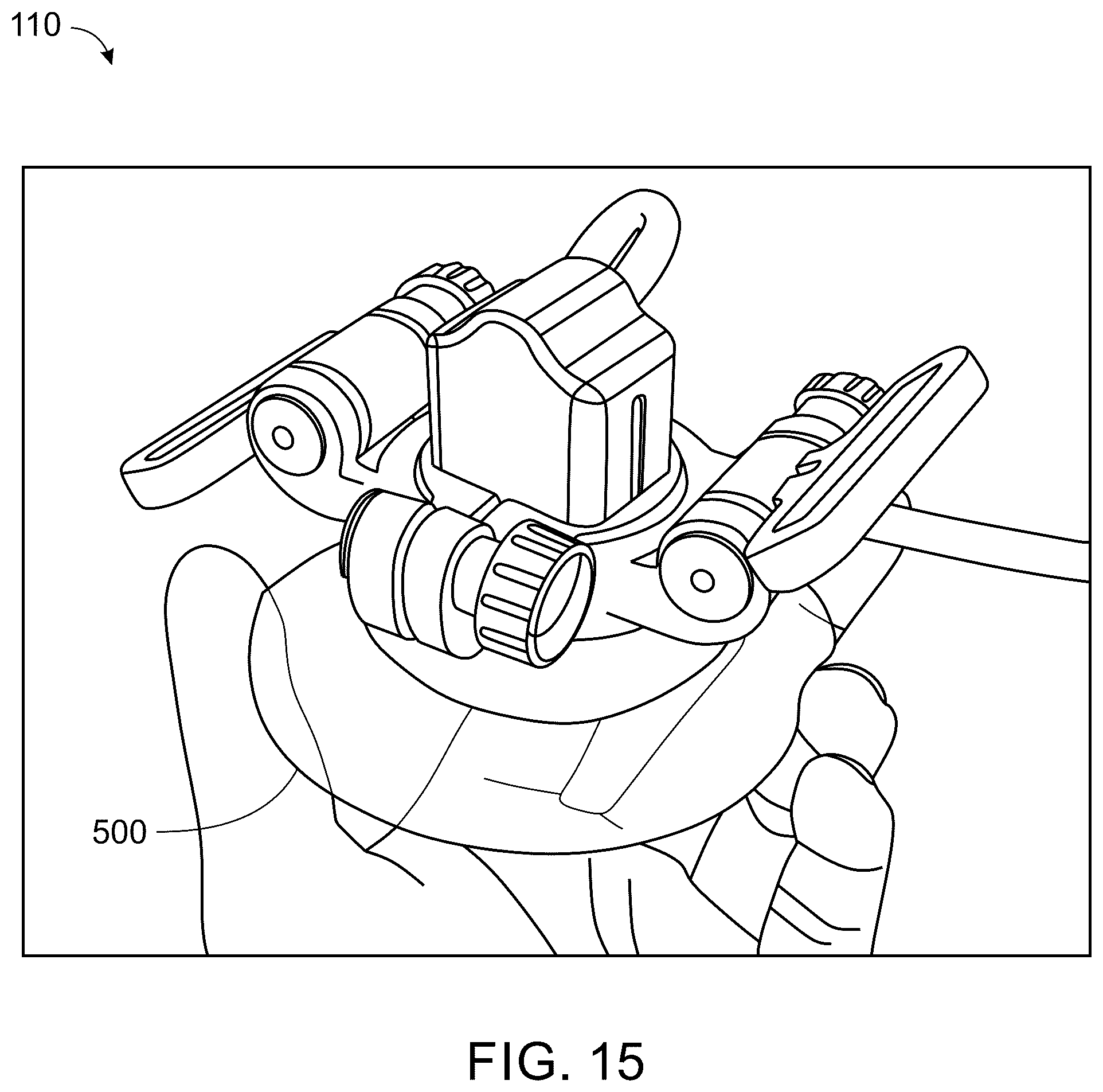 Patent US12599363 Figure 15 – Wearable device for hands-free operation of an ultrasound probe