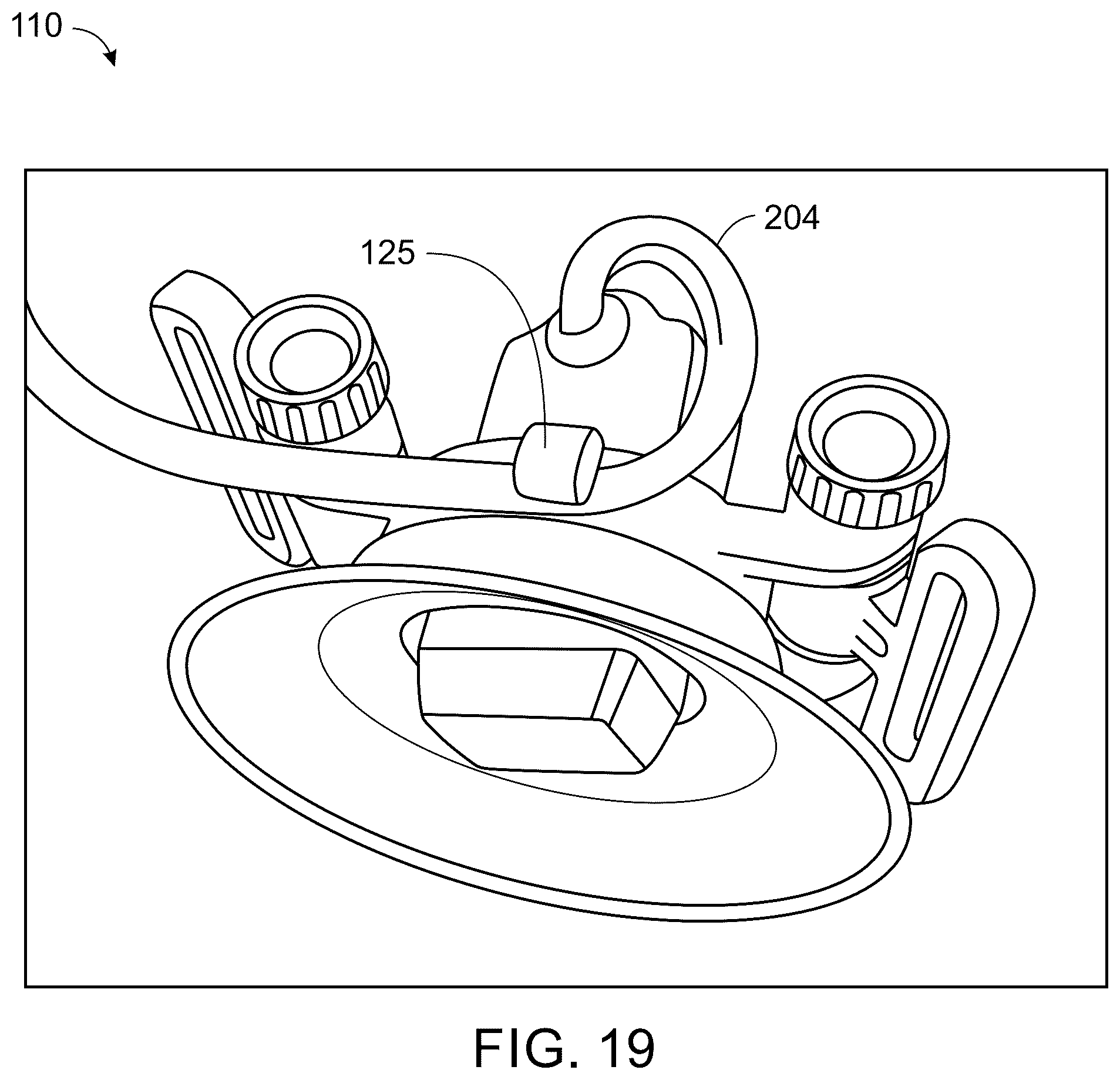 Patent US12599363 Figure 19 – Wearable device for hands-free operation of an ultrasound probe