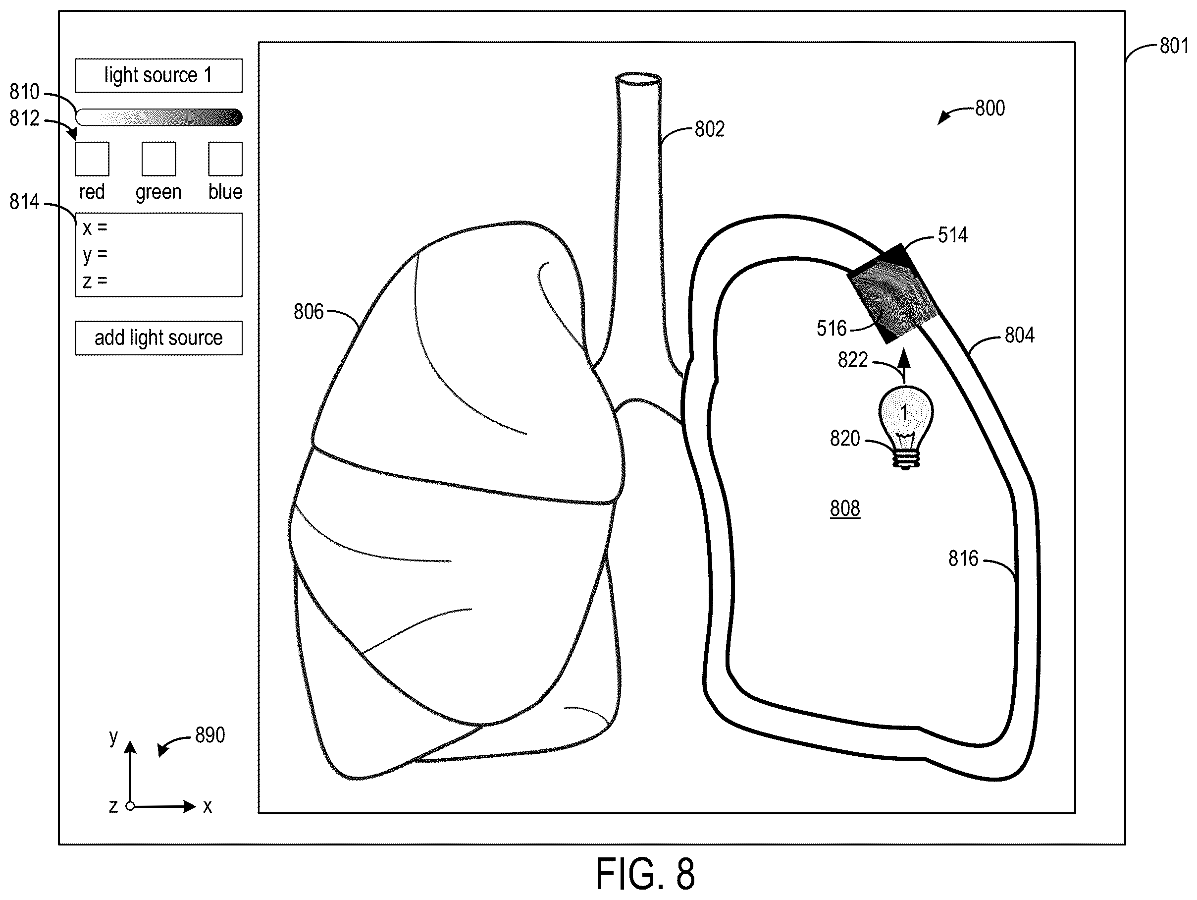 Patent US12599367 Figure 8 – Methods and systems for generating 3D pleural surfaces