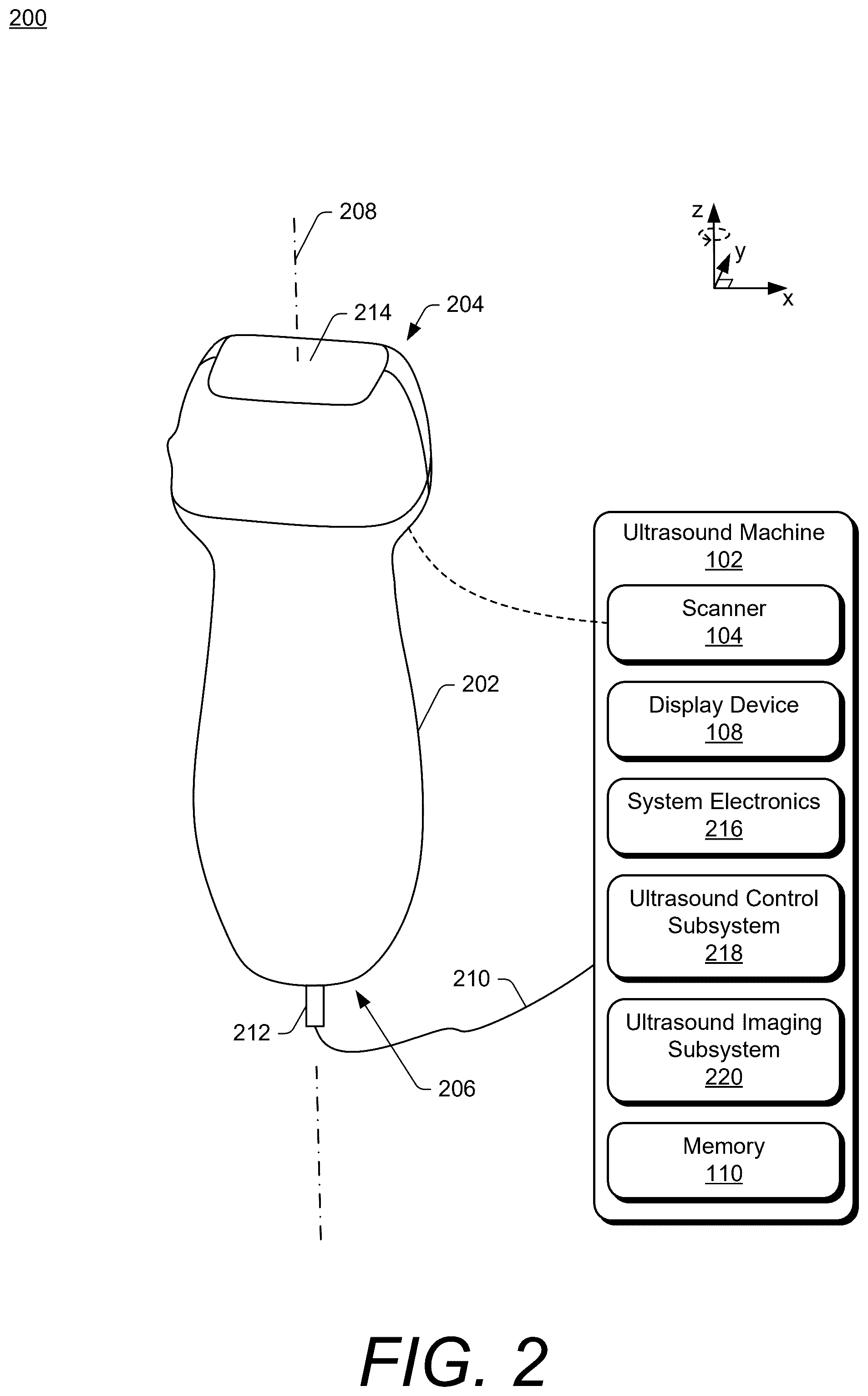 Patent US12599369 Figure 2 – Ultrasound methods and systems for measuring physiological properties