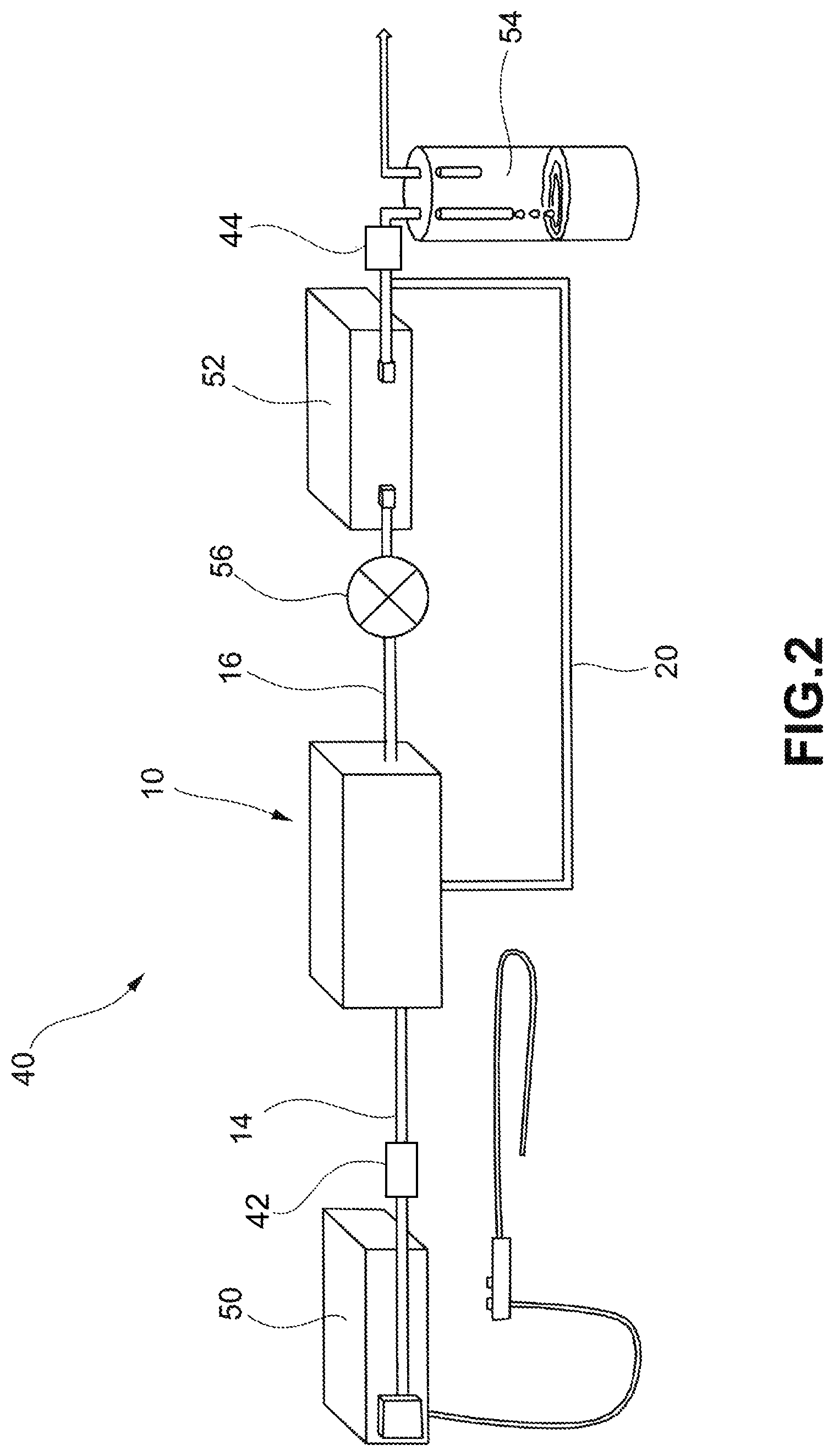 Patent US12599371 Figure 2 – Apparatus and separation cell for separating drops of biological liquid from transport air