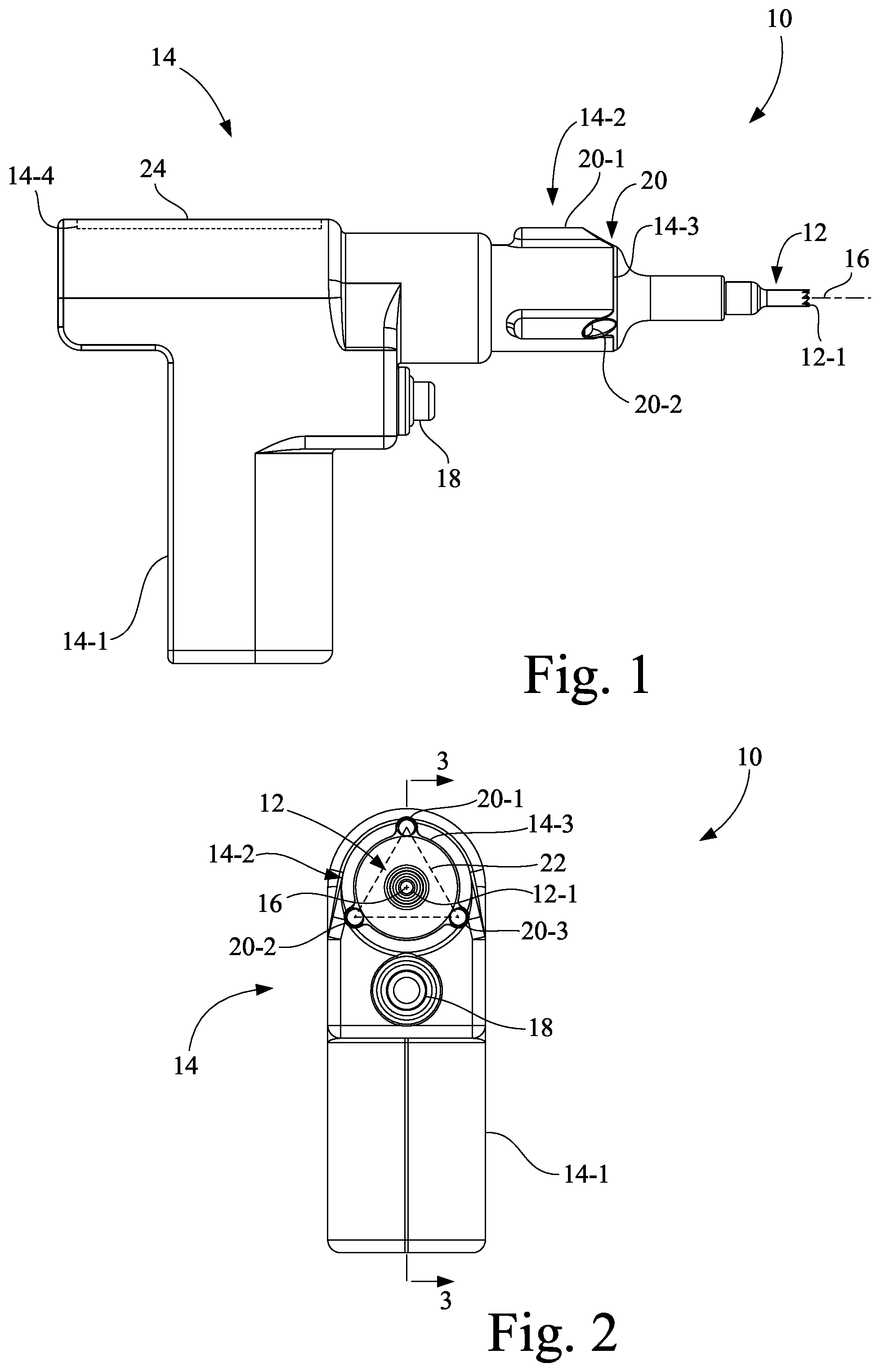Patent US12599373 Figure 1 – Biopsy device having a linear motor