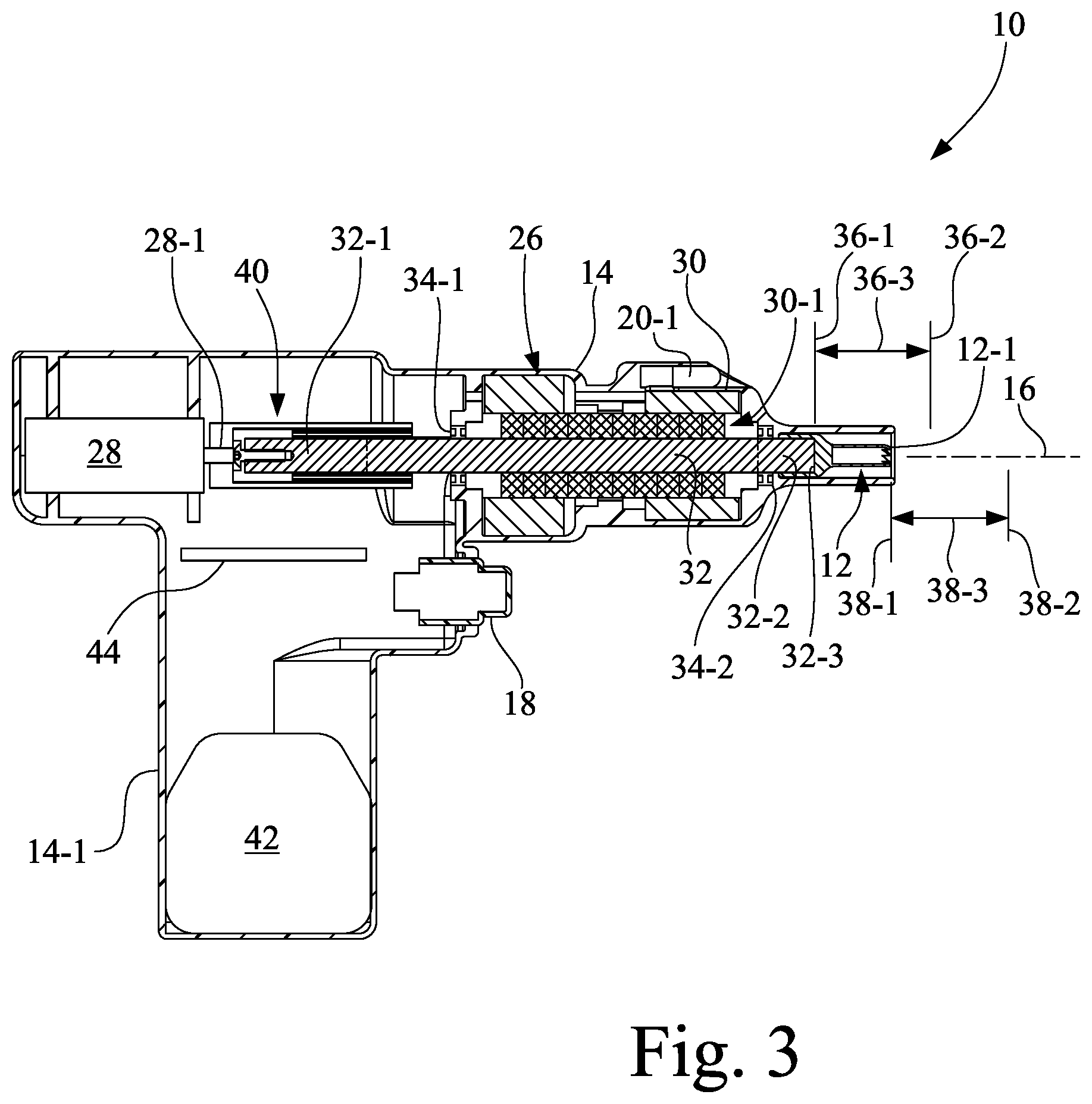 Patent US12599373 Figure 2 – Biopsy device having a linear motor