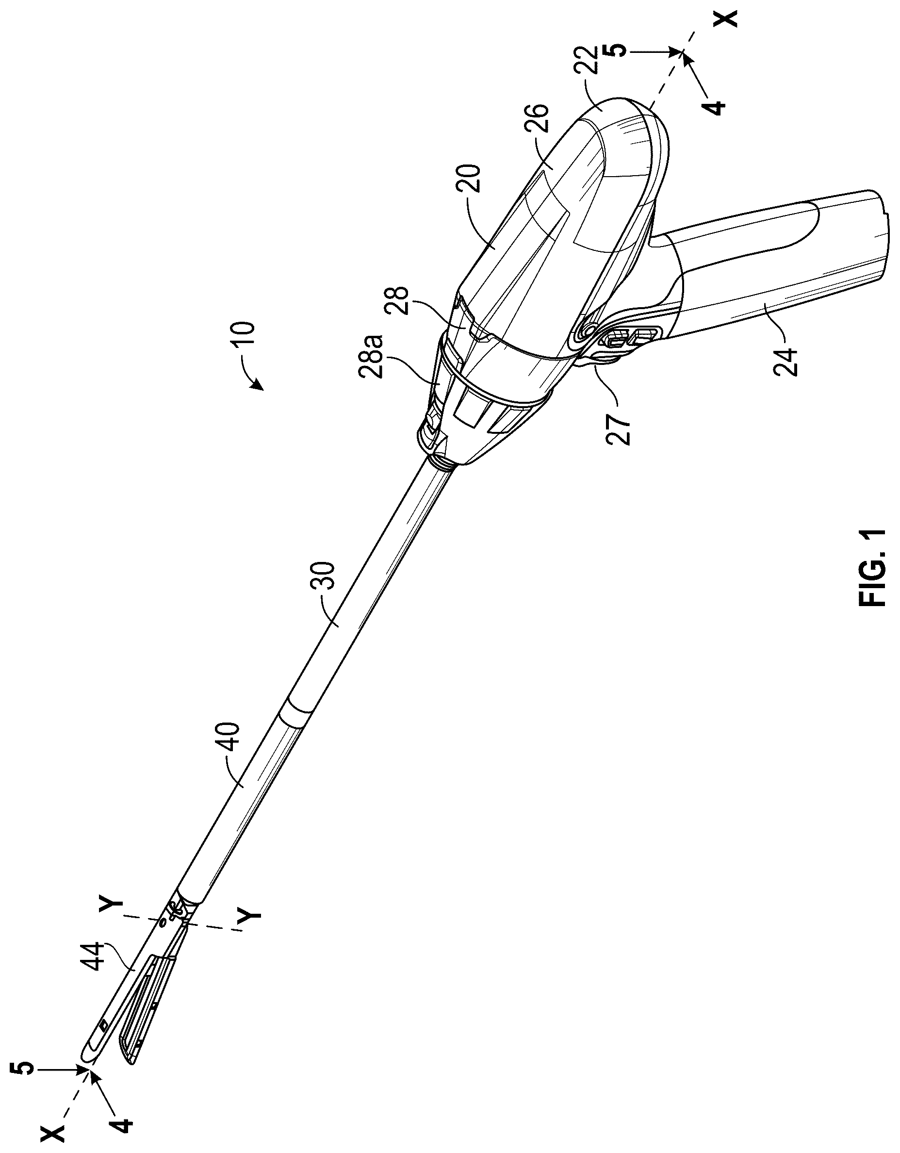 Patent US12599378 Figure 1 – Handheld electromechanical surgical system