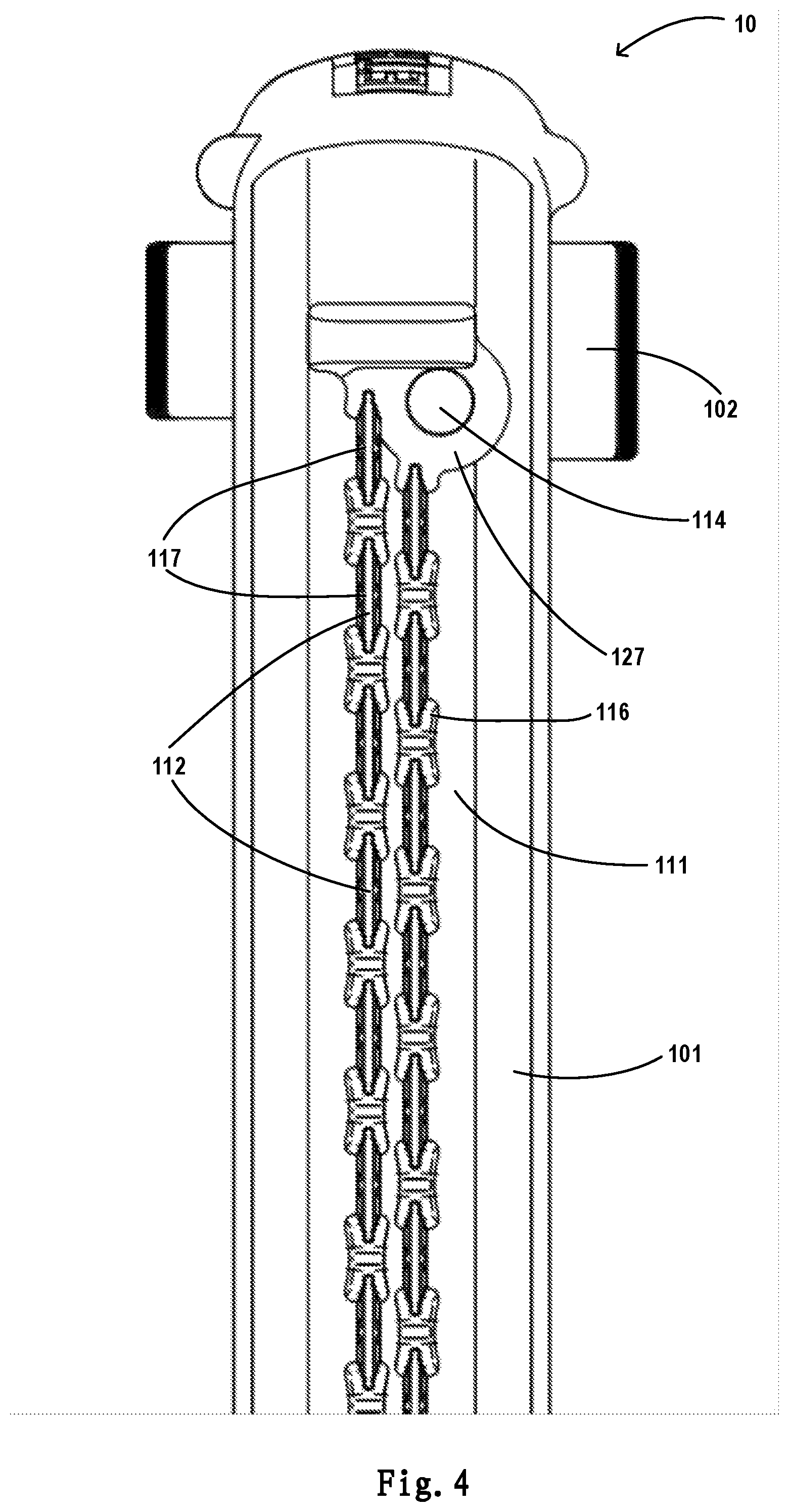 Patent US12599380 Figure 4 – Surgical stapler and staple cartridge for the same