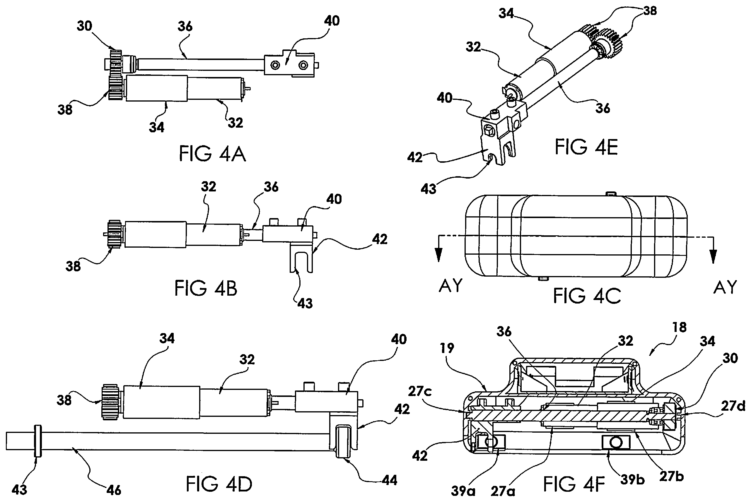 Patent US12599381 Figure 4 – Surgical stapler with removable power pack